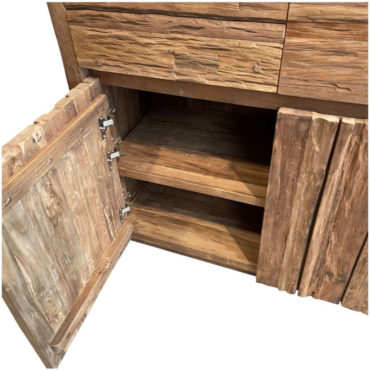 Buffetschrank Rustikal recyceltes Teakholz natur 200x210