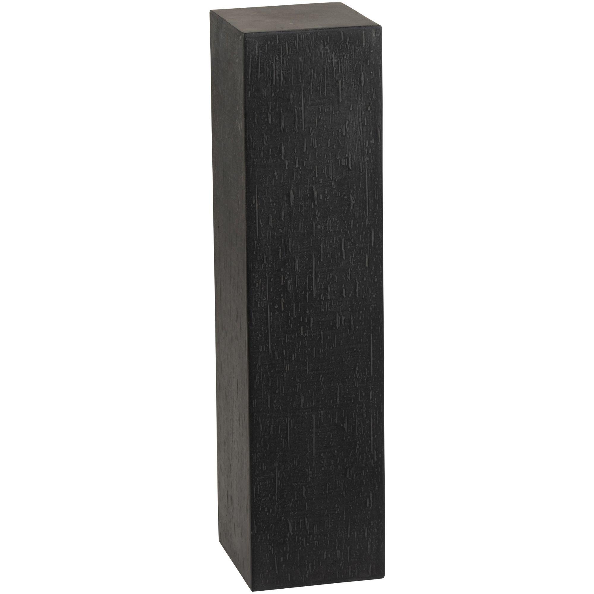 Deko Säule Rechteckig Hoch Ton Schwarz 20x20x81