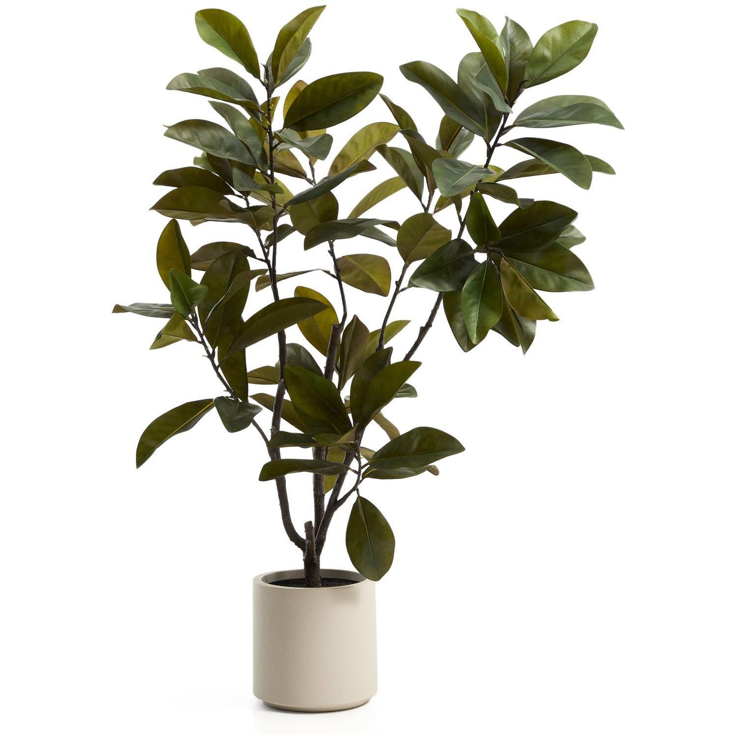 Künstlicher Magnolienbaum mit weissem Topf 160 cm