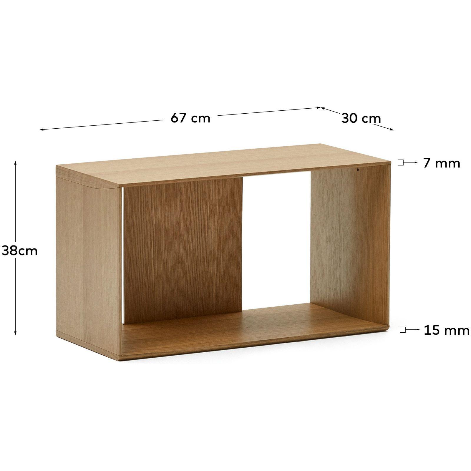 Litto mittelgrosses Regalmodul aus Eichenfurnier 67 x 38 cm