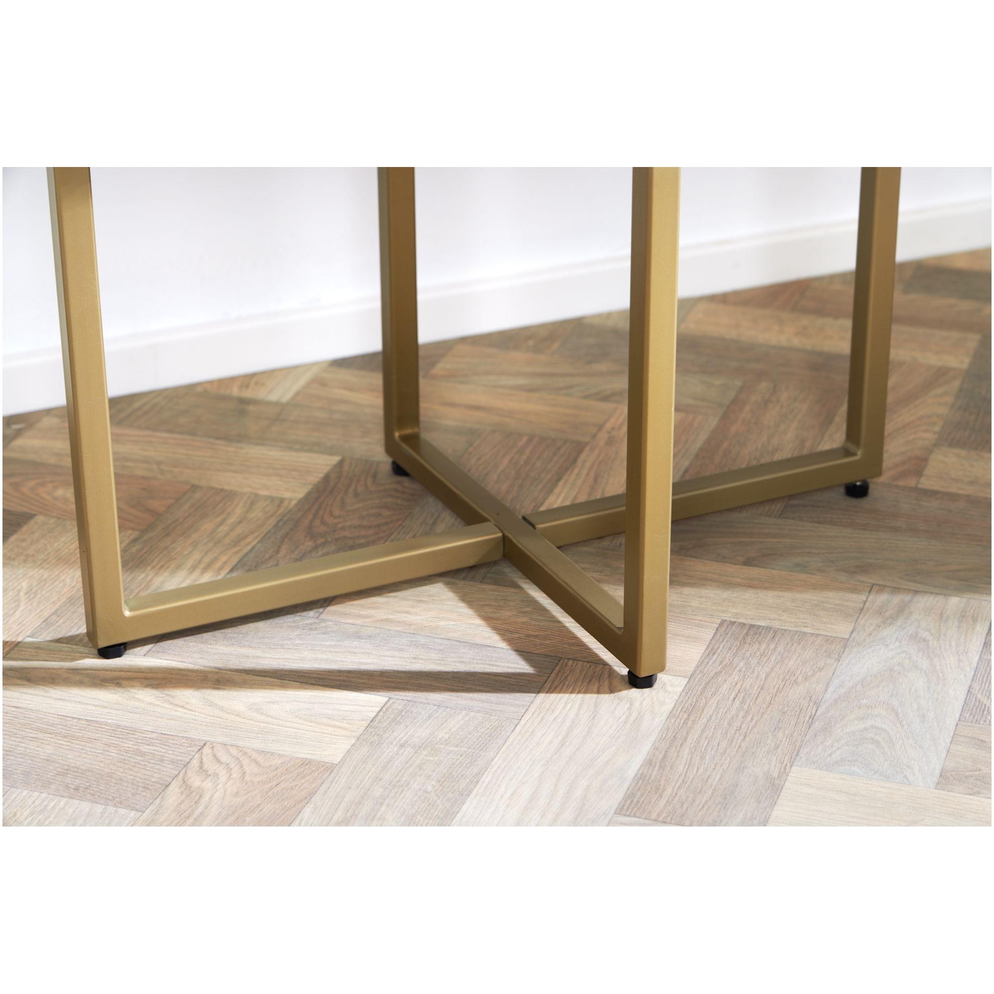 Hochkommode abgerundet Cazeno Gold Mangoholz braun 80x125
