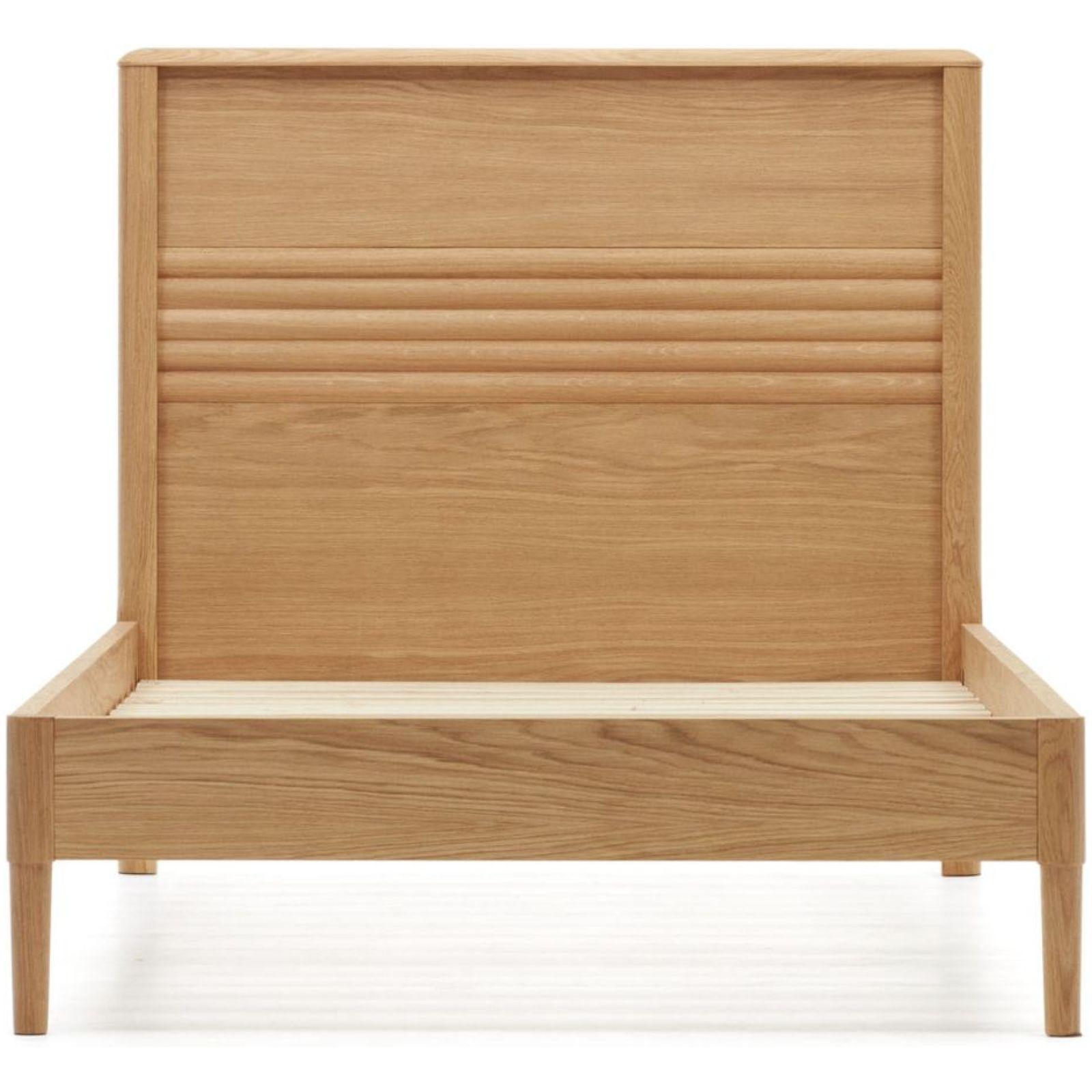Holzbett Lenon Eichenholz natur - Grösse: 90x200