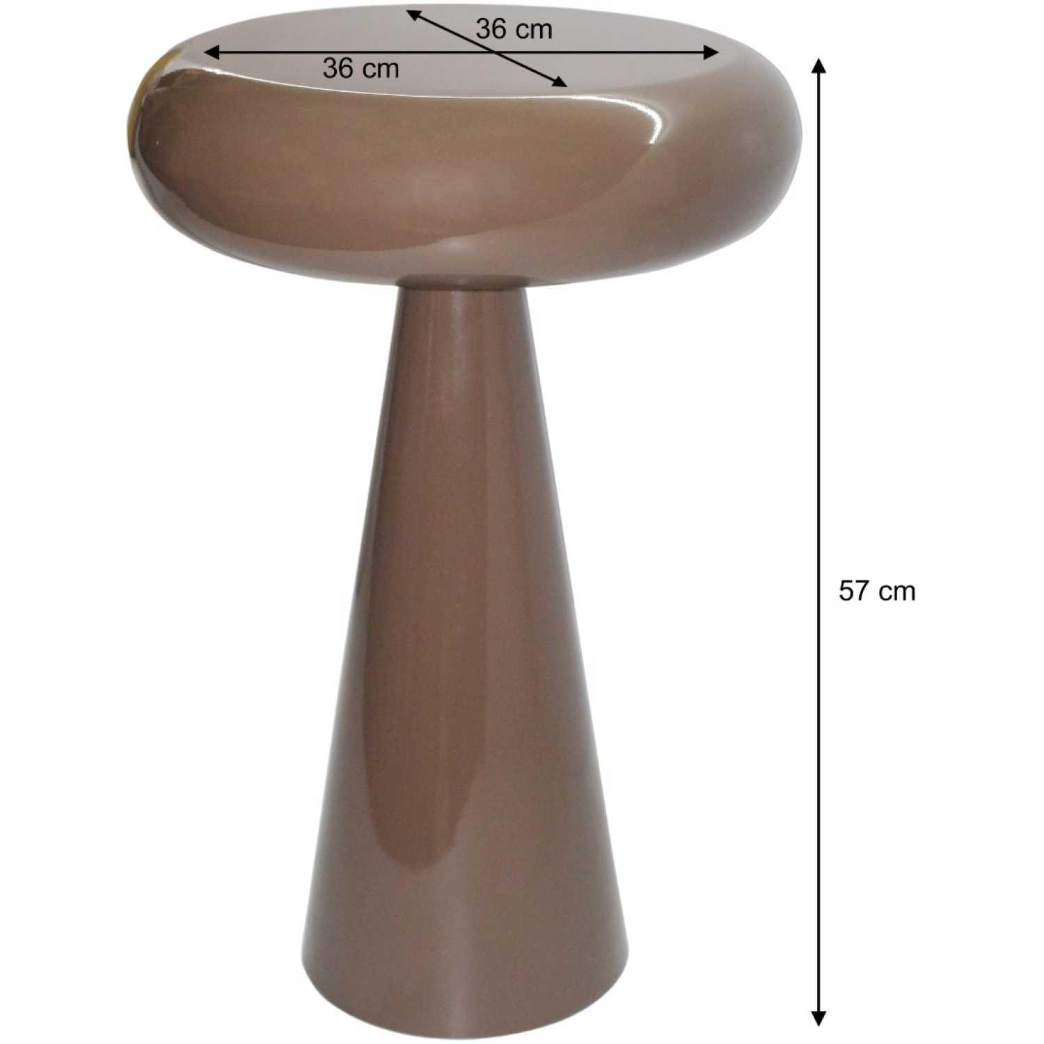 Beistelltisch rund Stooly Metall Kaffee braun 36x36