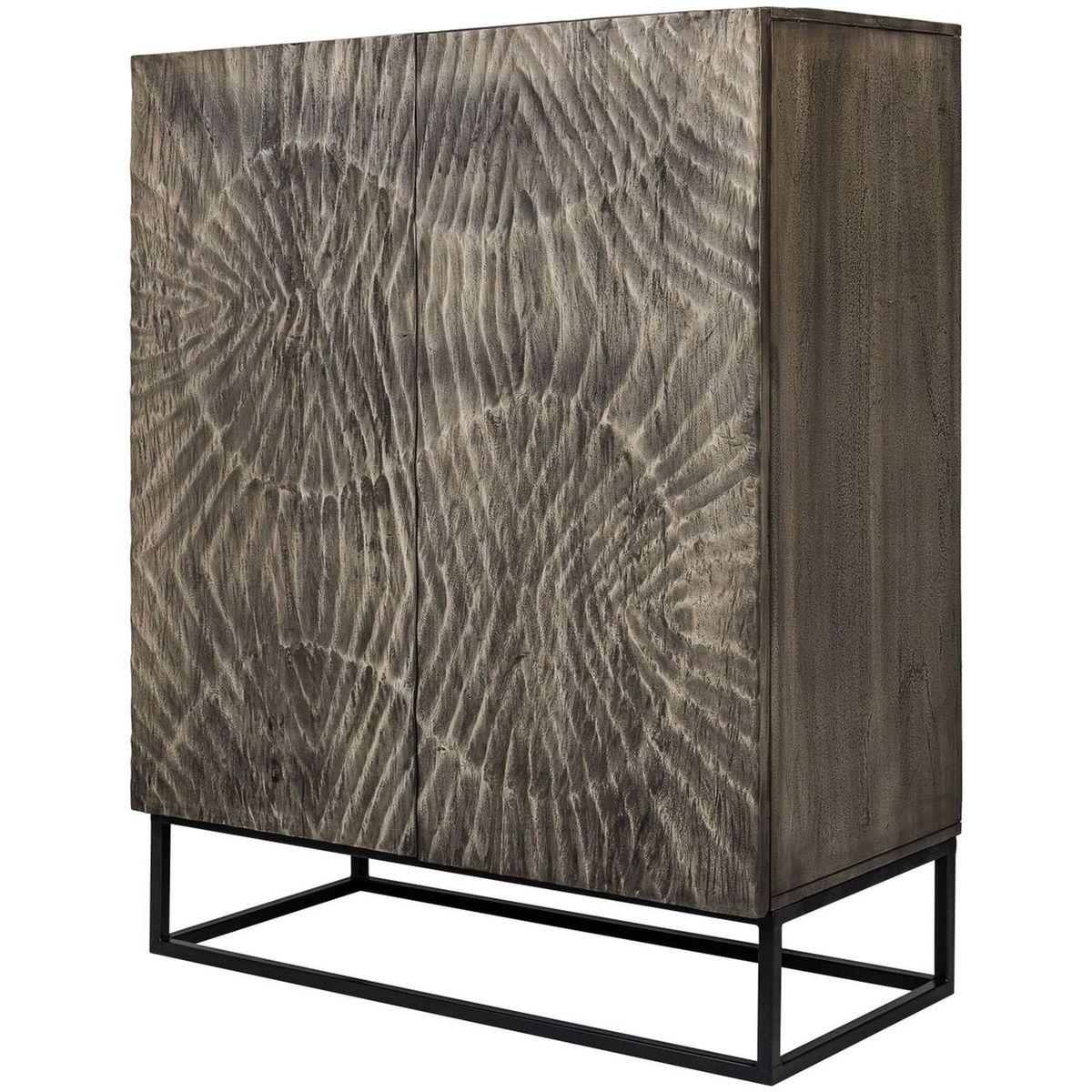 Highboard Vintage Baraya 100x120 Akazie grau