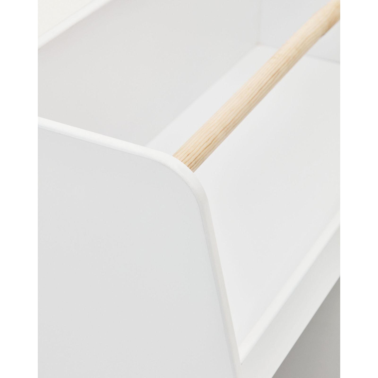 Bücherregal Kinderzimmer Serwa MDF weiss Kiefernholz massiv Natur FSC MIX