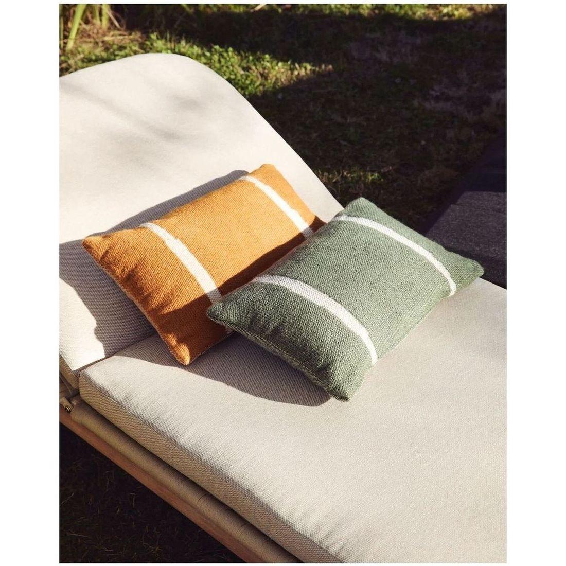 Kissenbezug Daila mit Ikat-Muster 100% PET Jacquard grün 30x50