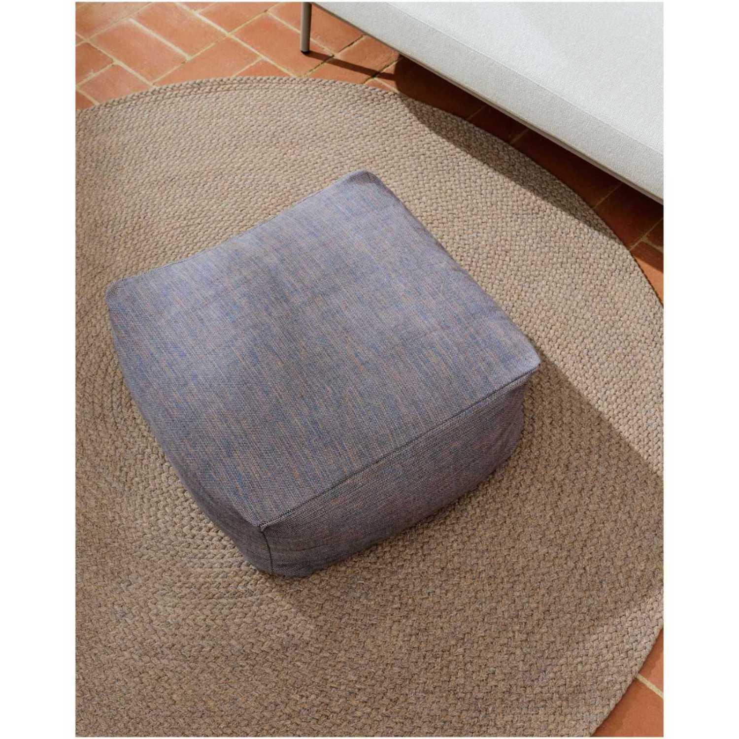 Hocker Pouf Vedell 100% PET dunkelblau 60x60