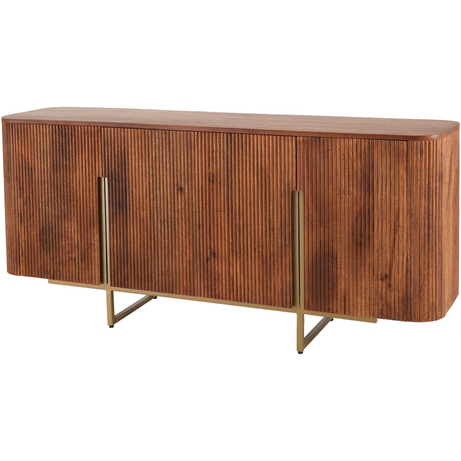 Sideboard abgerundet Cazeno Gold Mangoholz braun 160