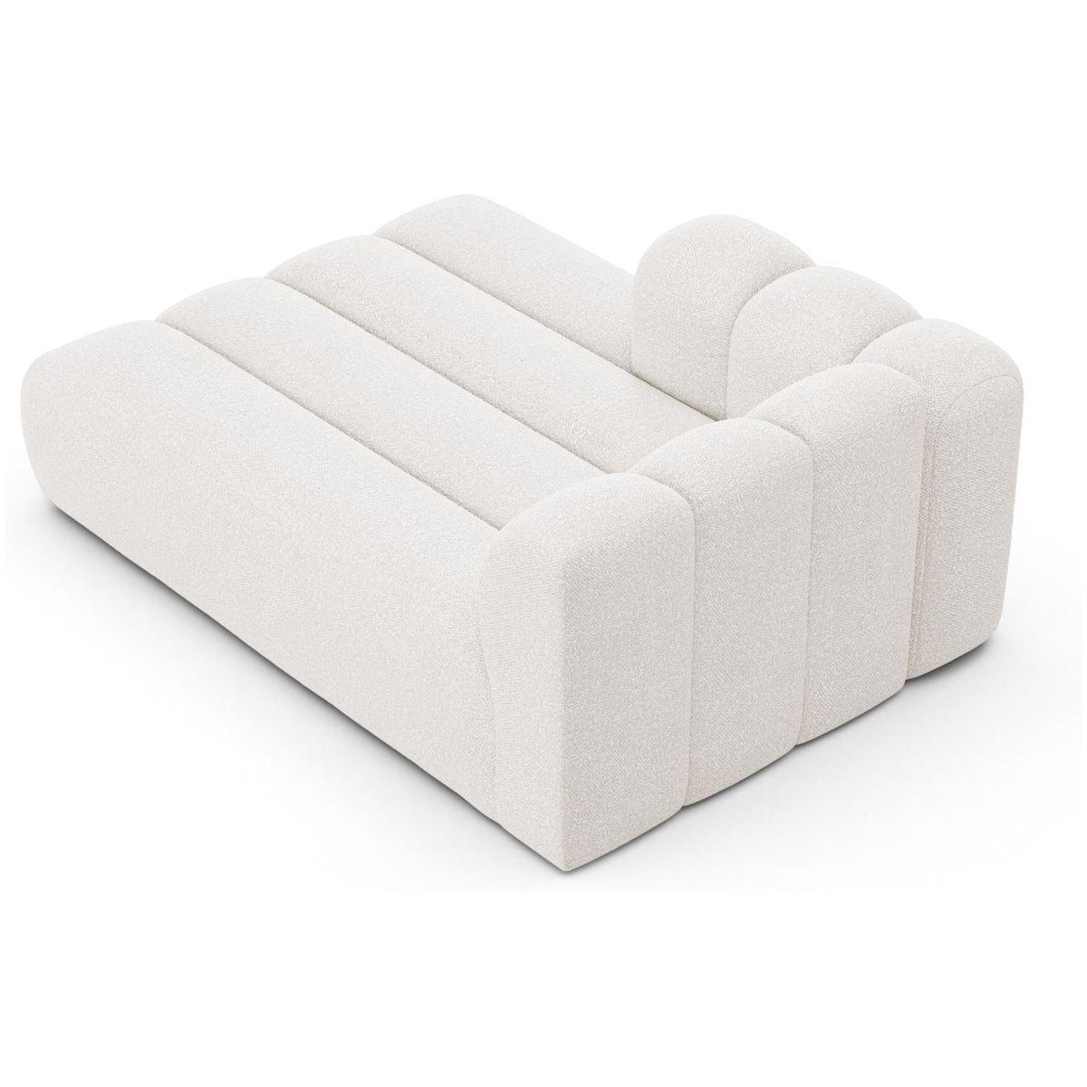Chaise Longue Lupine - Ausrichtung: links - Bezug: Boucle (Baloo), White