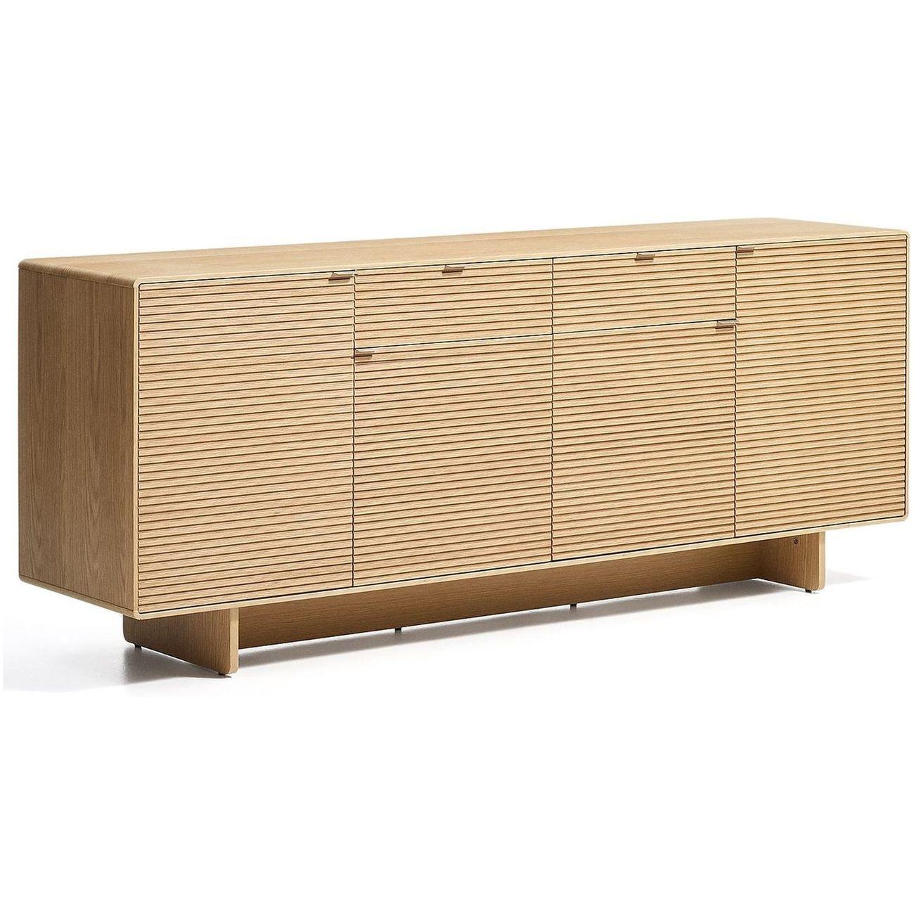Buffet Norlen mit 4 Türen und 2 Schubladen in Eichenfurnier mit naturfarbenem Finish FSC Mix Credit 194