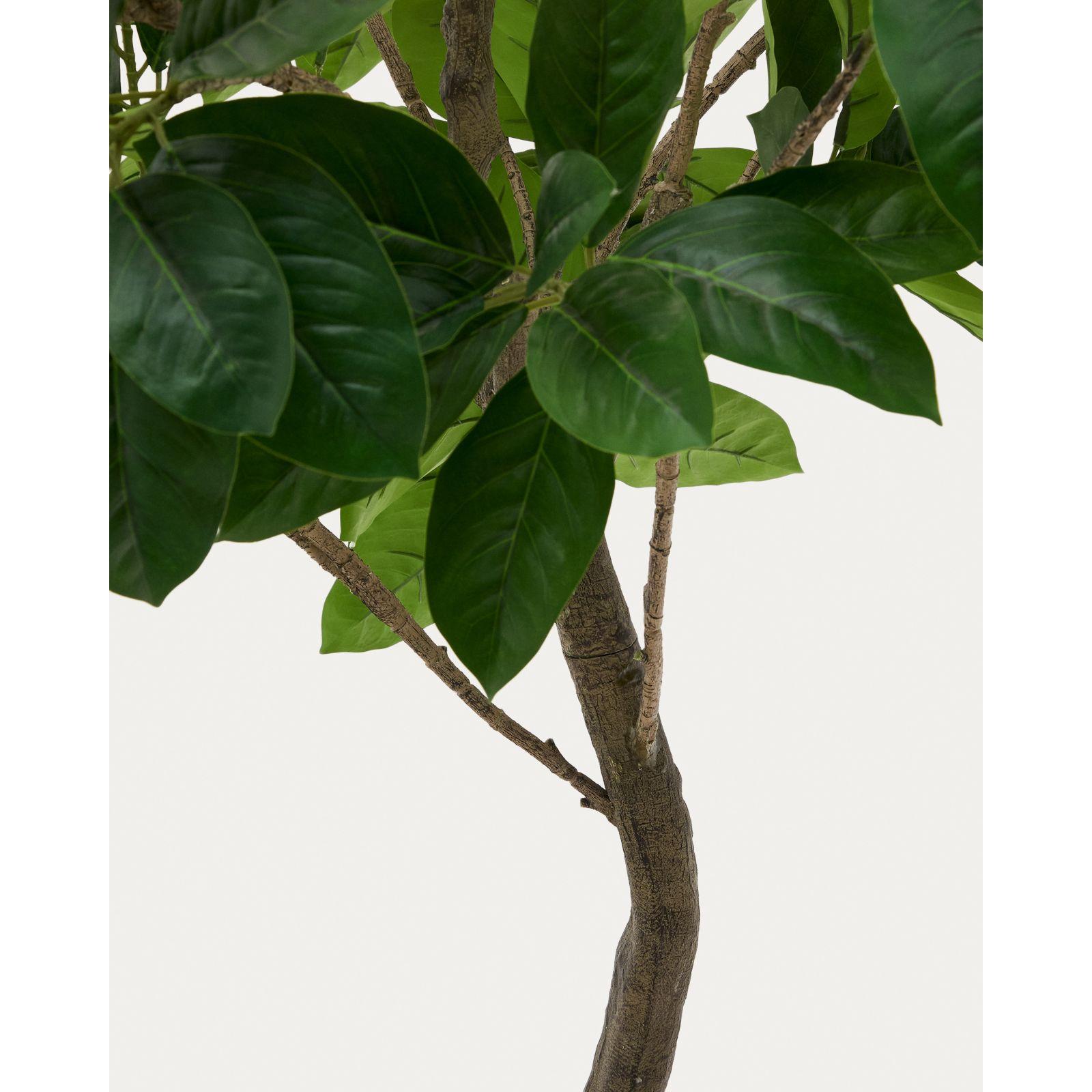 Kunstbaum Kunstpflanze  Ficus mit schwarzem Topf 210cm