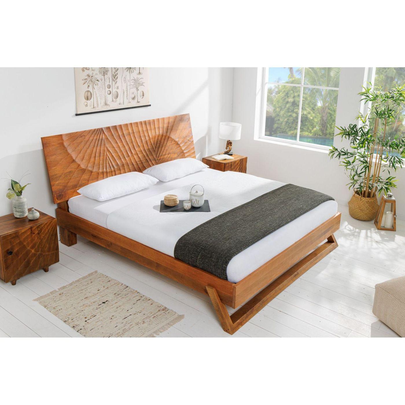 Holzbett Vintage Baraya 180x200 Mango braun