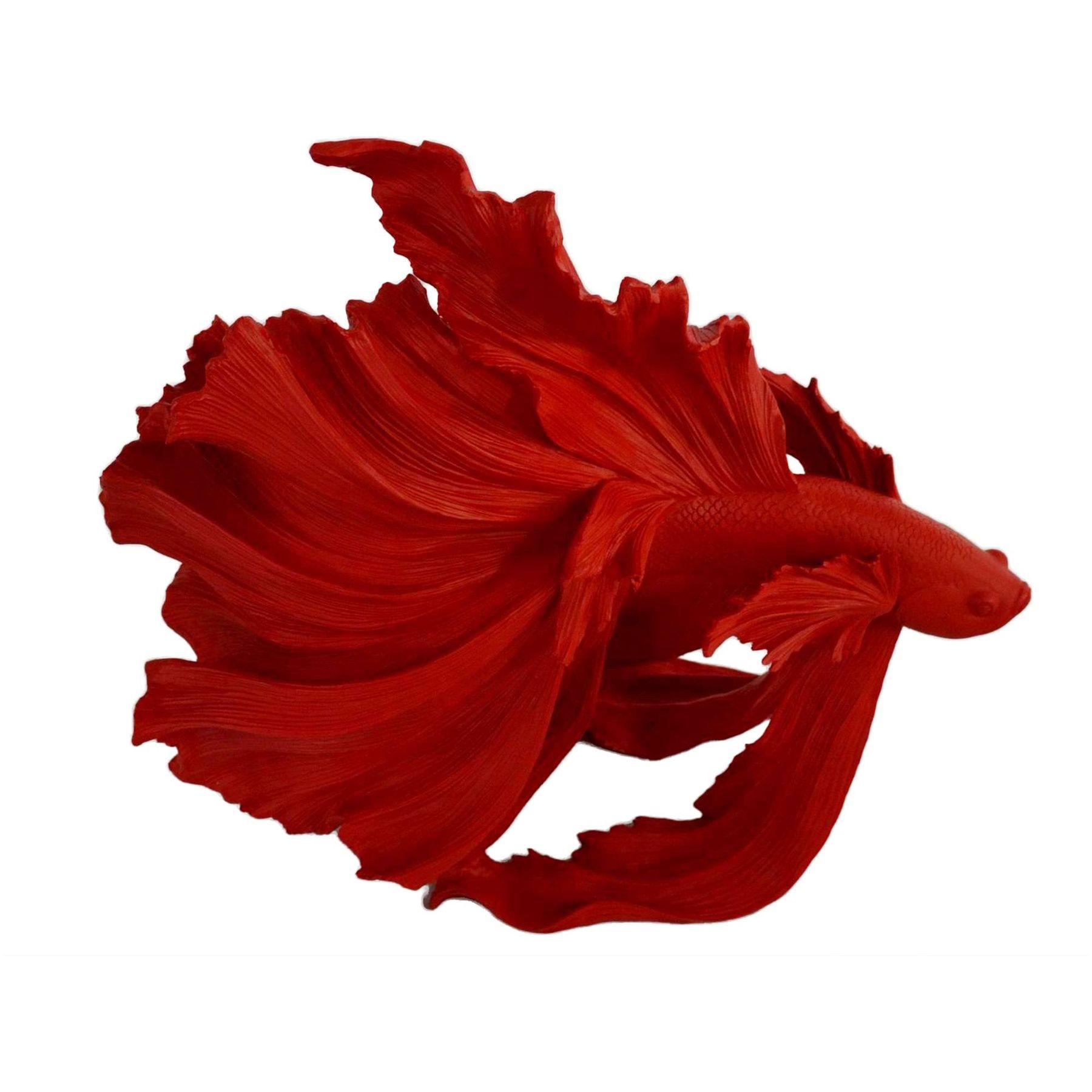 Deko Fisch Crowntail rot 63