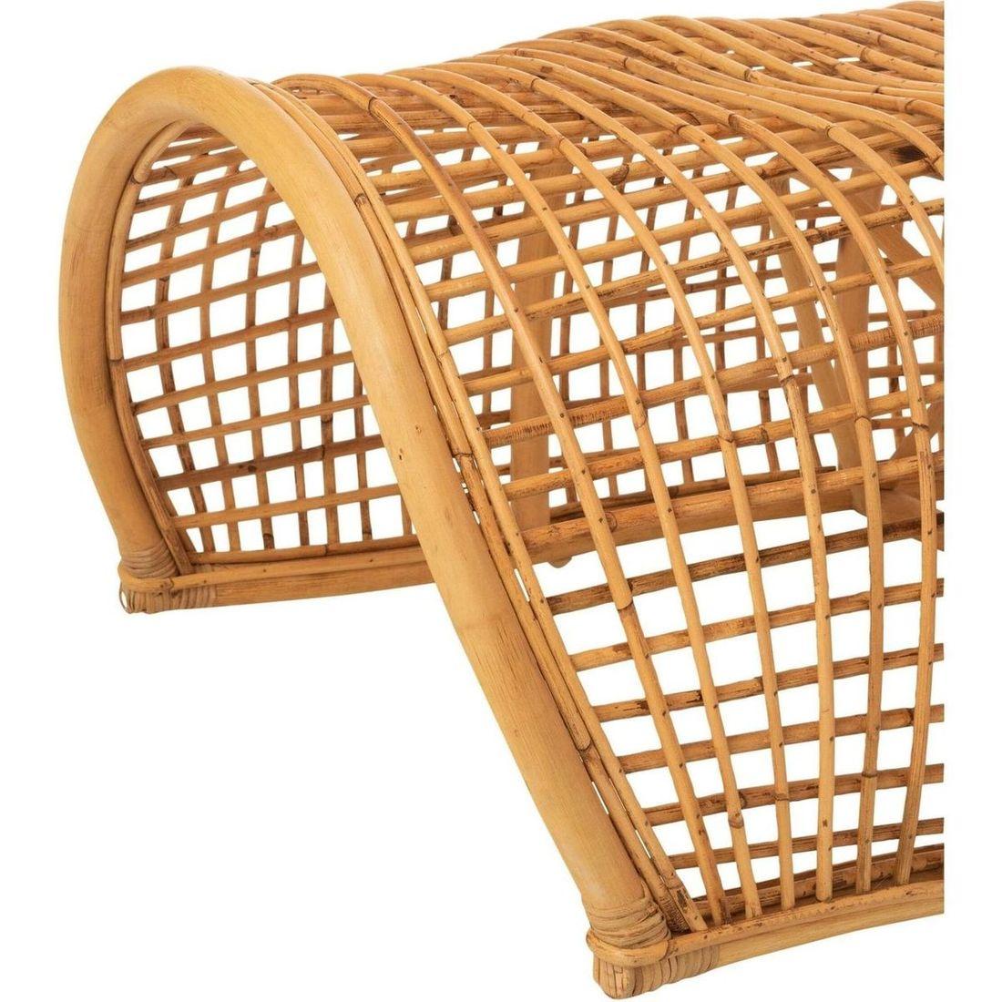 Holzbank Rattan natur 191