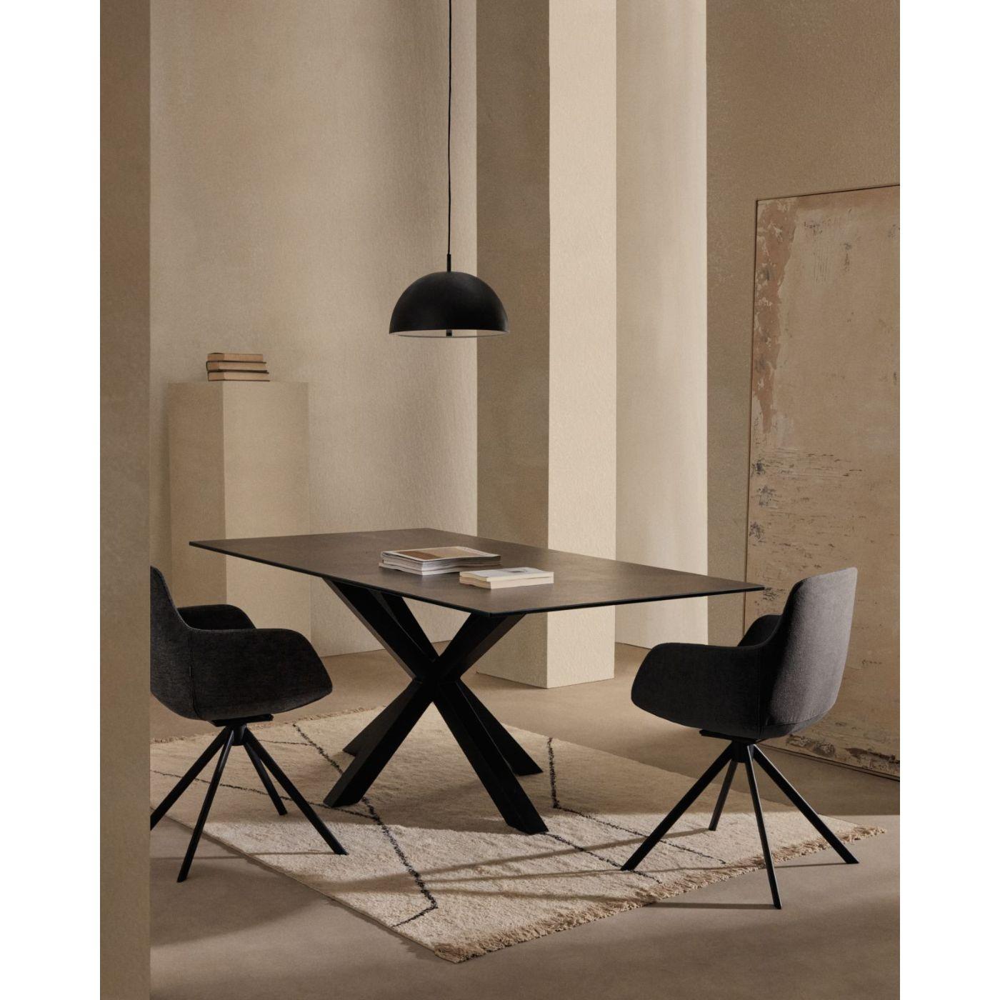 Catlar Deckenleuchte aus Metall mit schwarzem Lackfinish Ø 40 cm
