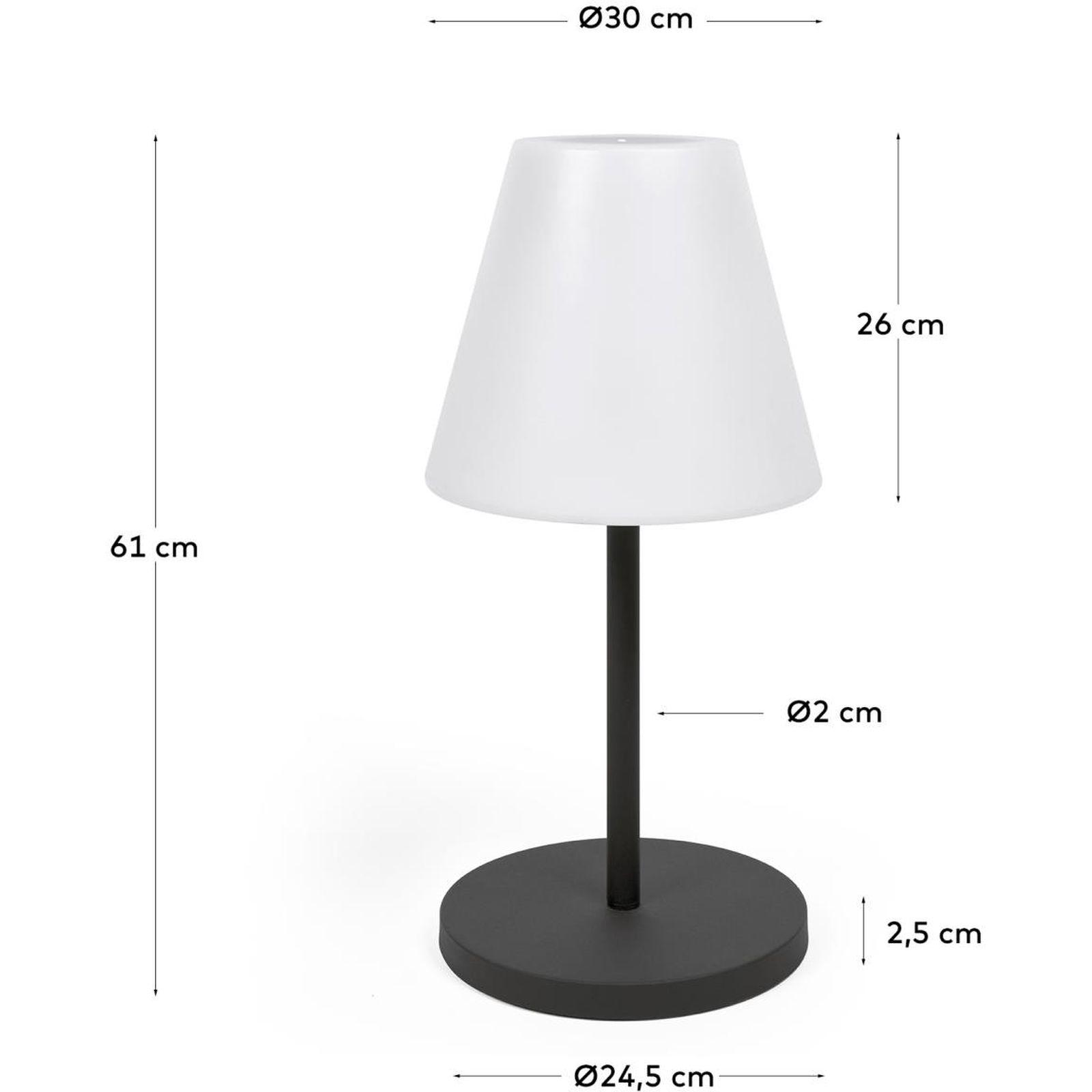 Garten Tischlampe Amy LED weiss-schwarz