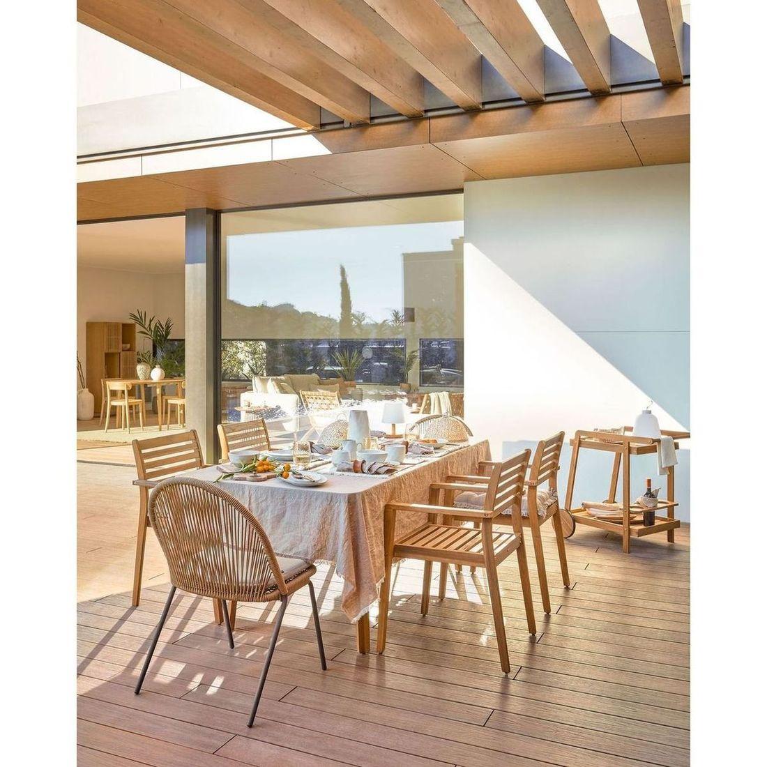 Felisa Outdoor Serviertisch aus massivem Akazienholz 100% FSC