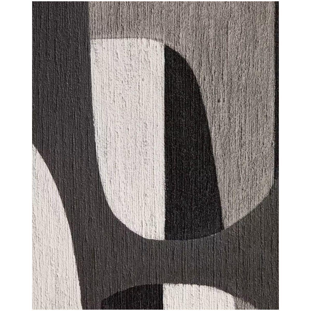 Abstraktes Bild Onure in Schwarz und Weiss 60x90