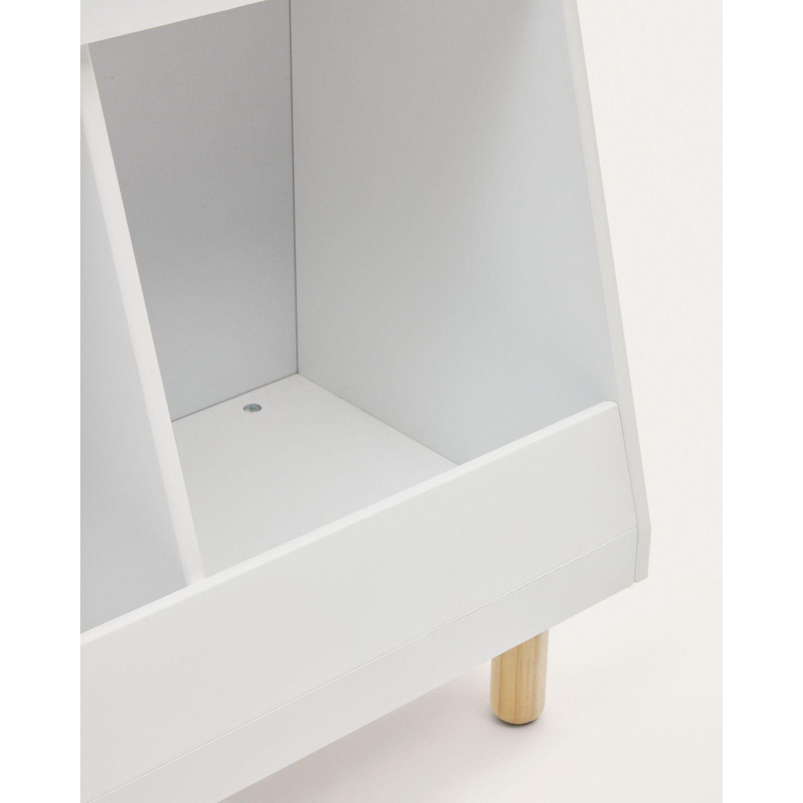 Bücherregal Kinderzimmer Serwa MDF weiss Kiefernholz massiv Natur FSC MIX