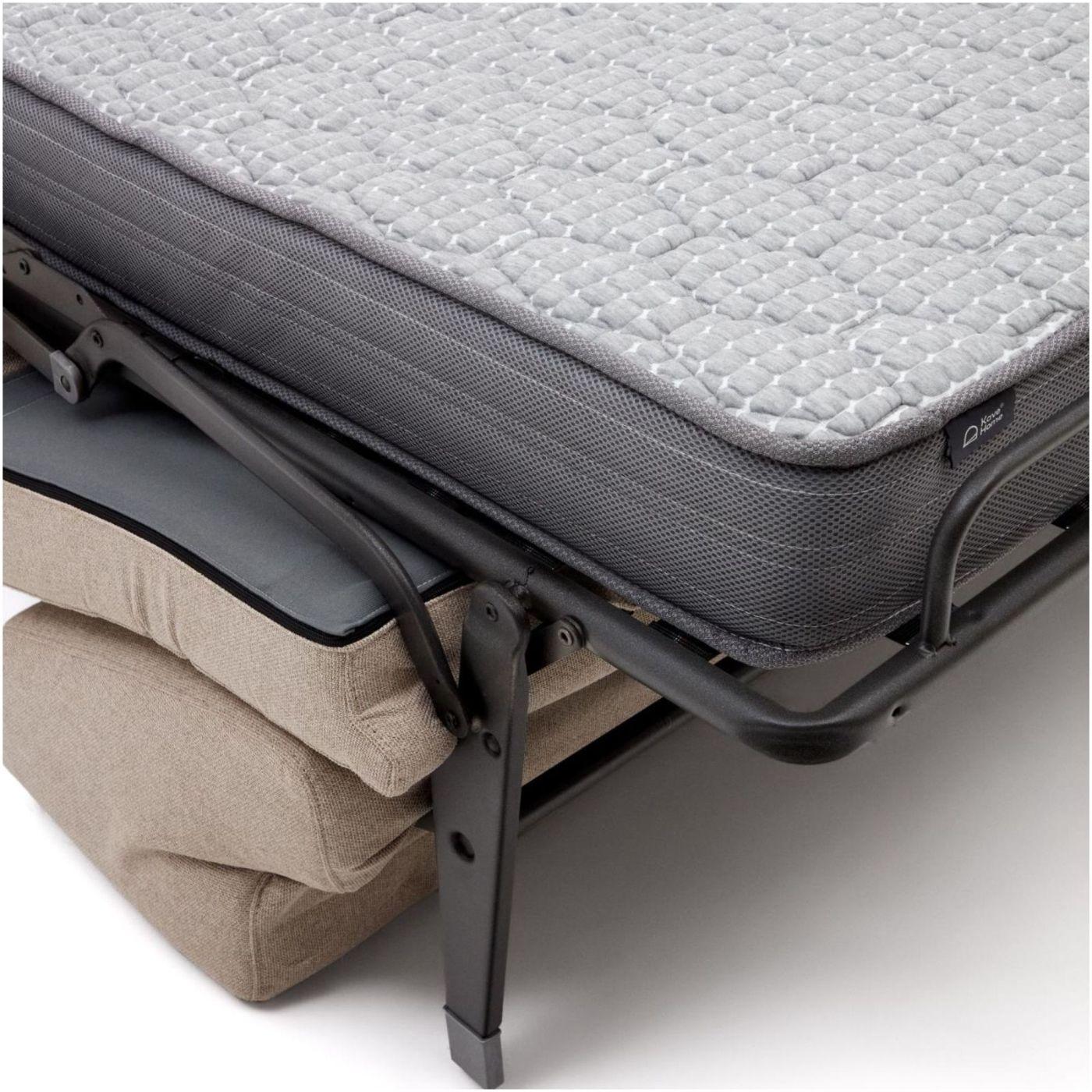 Bettsofa Anley Stoff Beige - Breite: 204cm