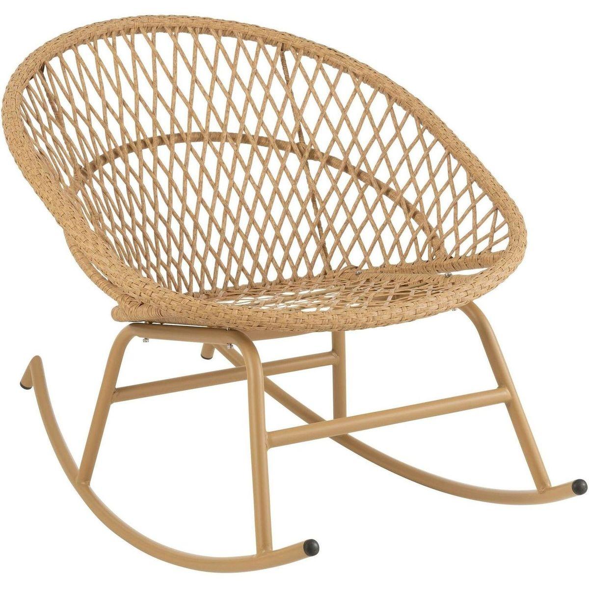 Garten Schaukelsessel Paya Rattan beige