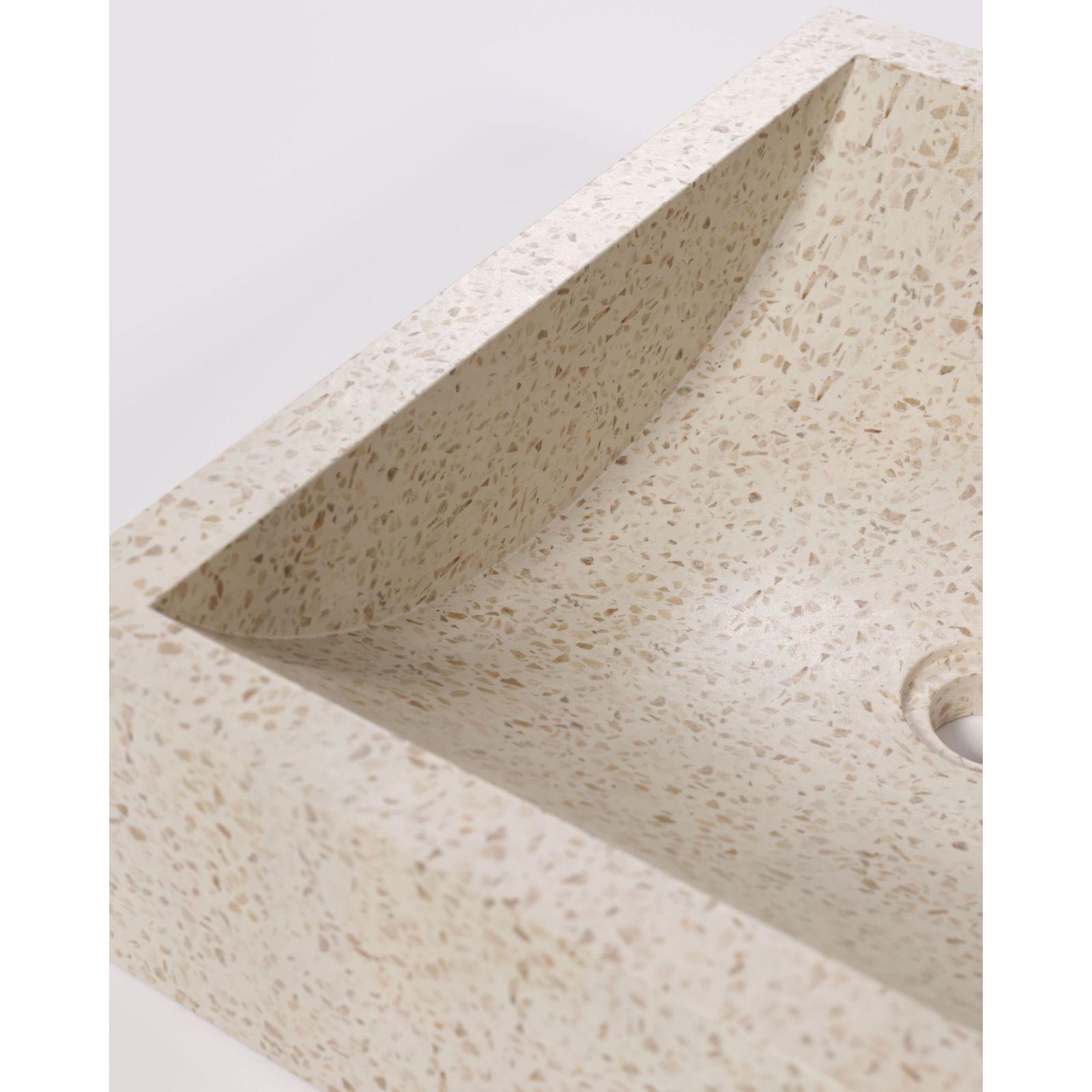 Aufsatzwaschtisch Delina Terrazzo weiss 40x45