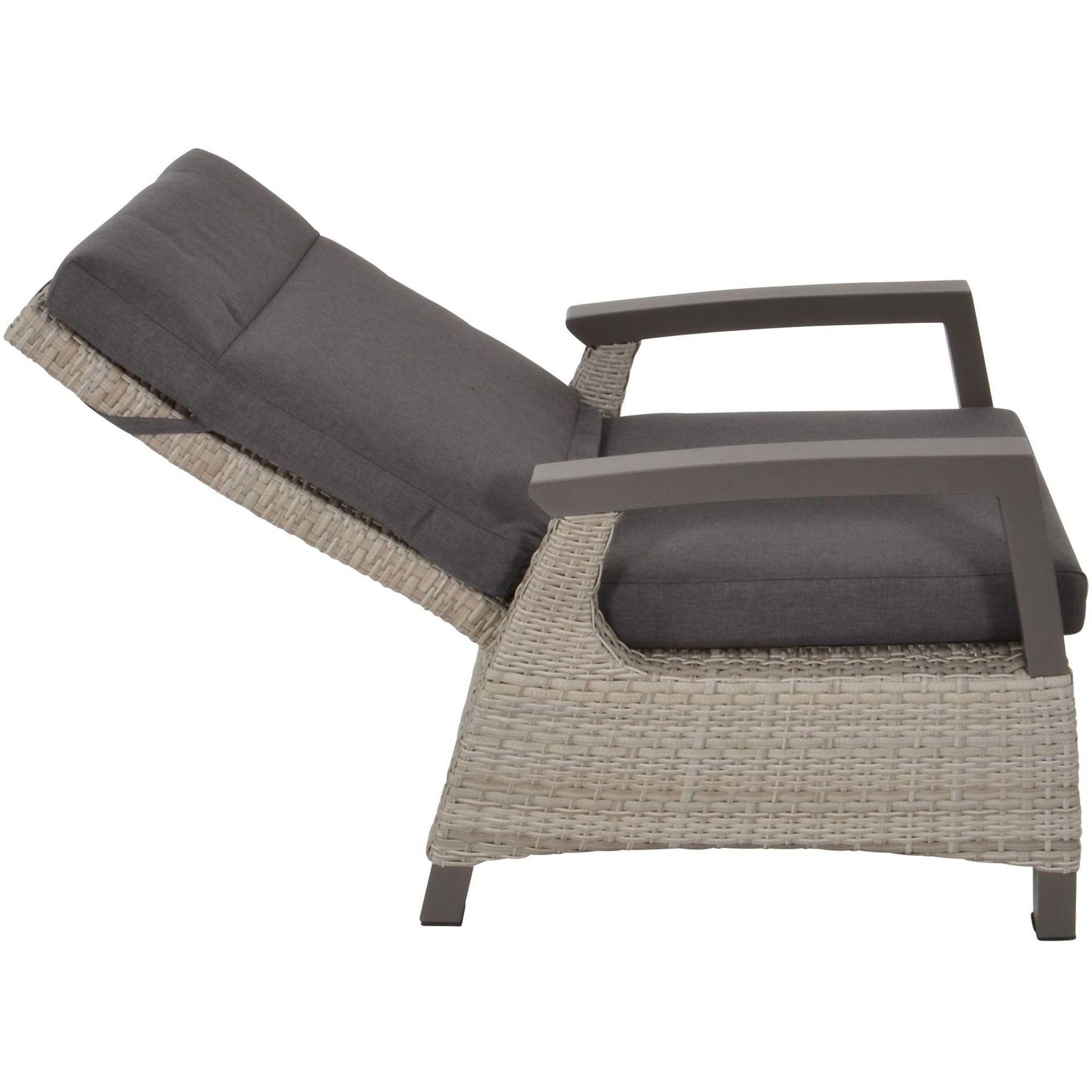 Poly Rattan Gartensessel Parma taupe (verstellbar)