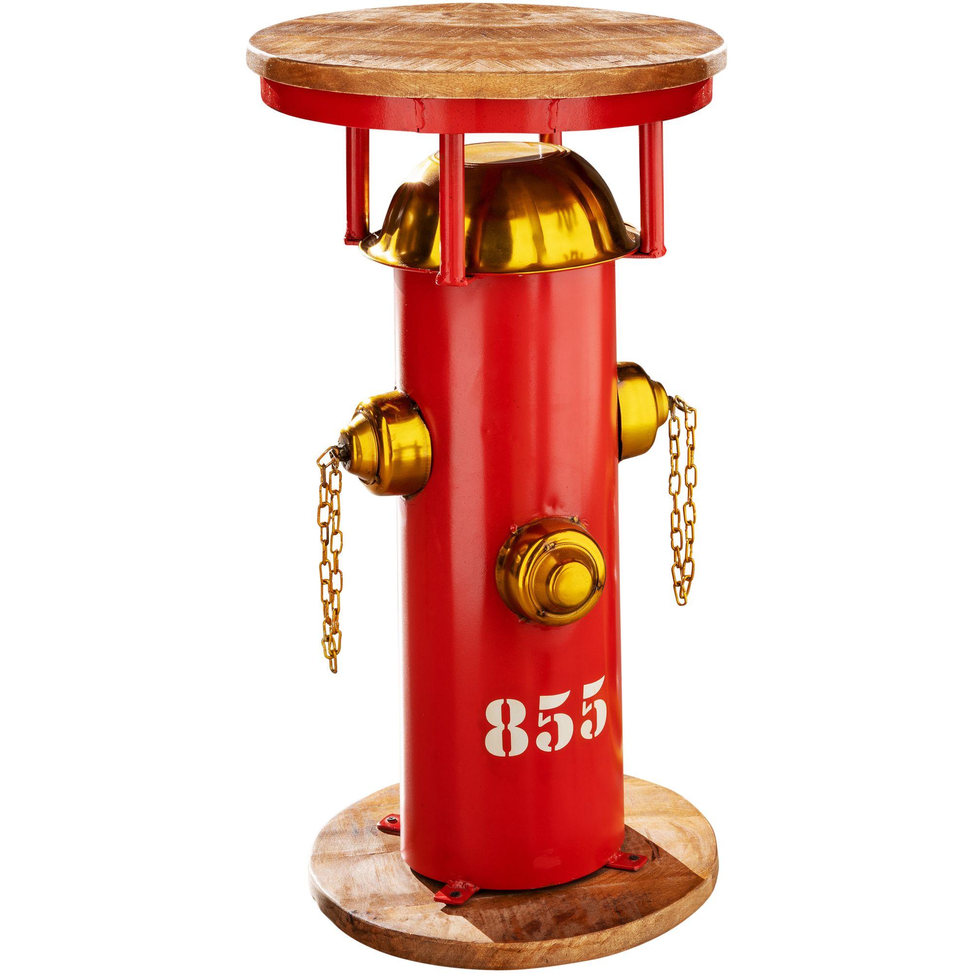 Beistelltisch Hydrant rot Unikat