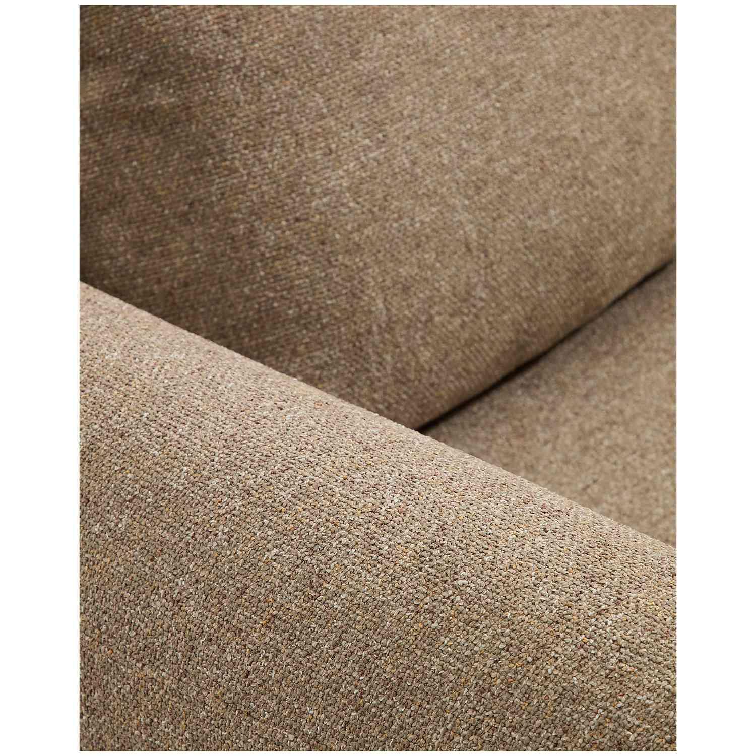3-Sitzer Sofa Vera mit Chaiselongue links in Hellbraun mit Beinen aus massivem Eschenholz mit natürlichem Finish 232x176 FSC Mix Credit