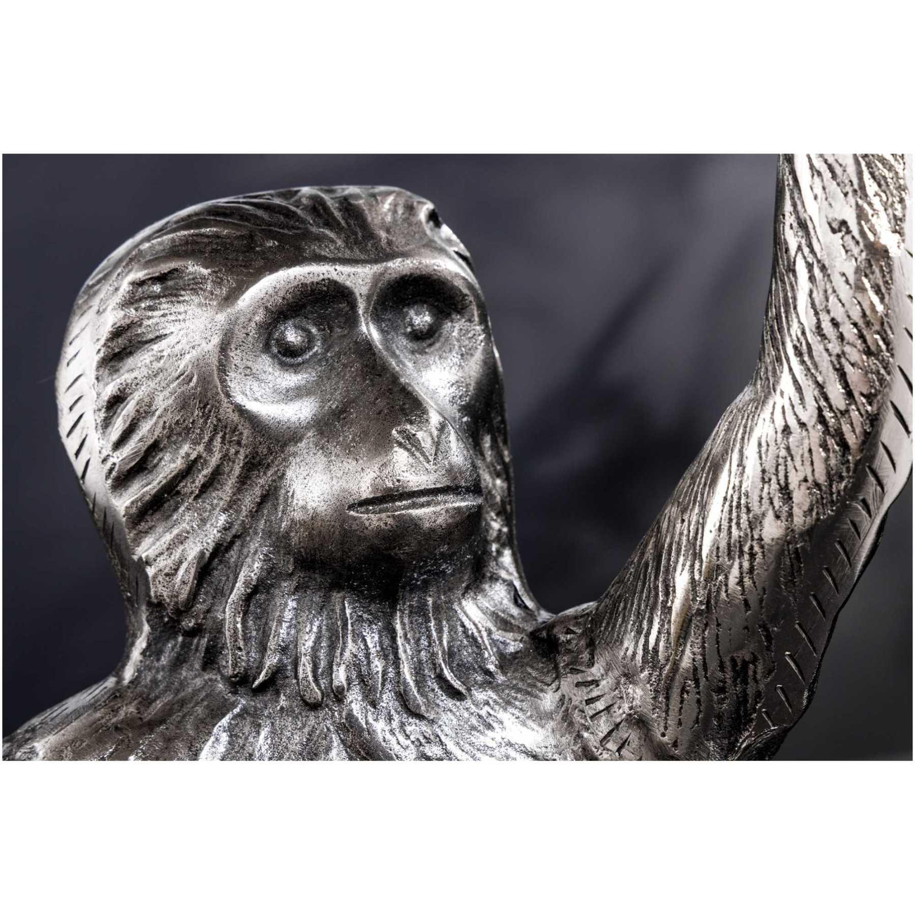 Beistelltisch Affe Metall silber