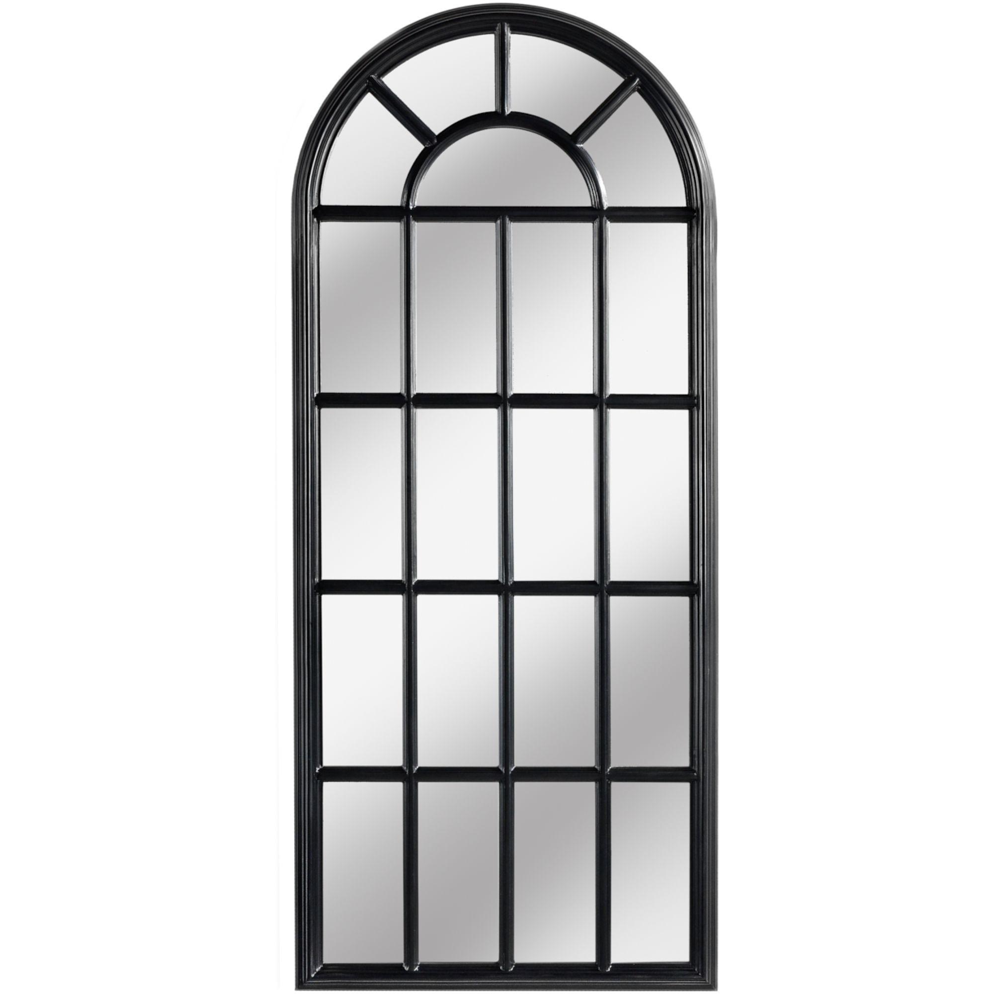 Wandspiegel Standspiegel Fenster Castle 140x60 schwarz