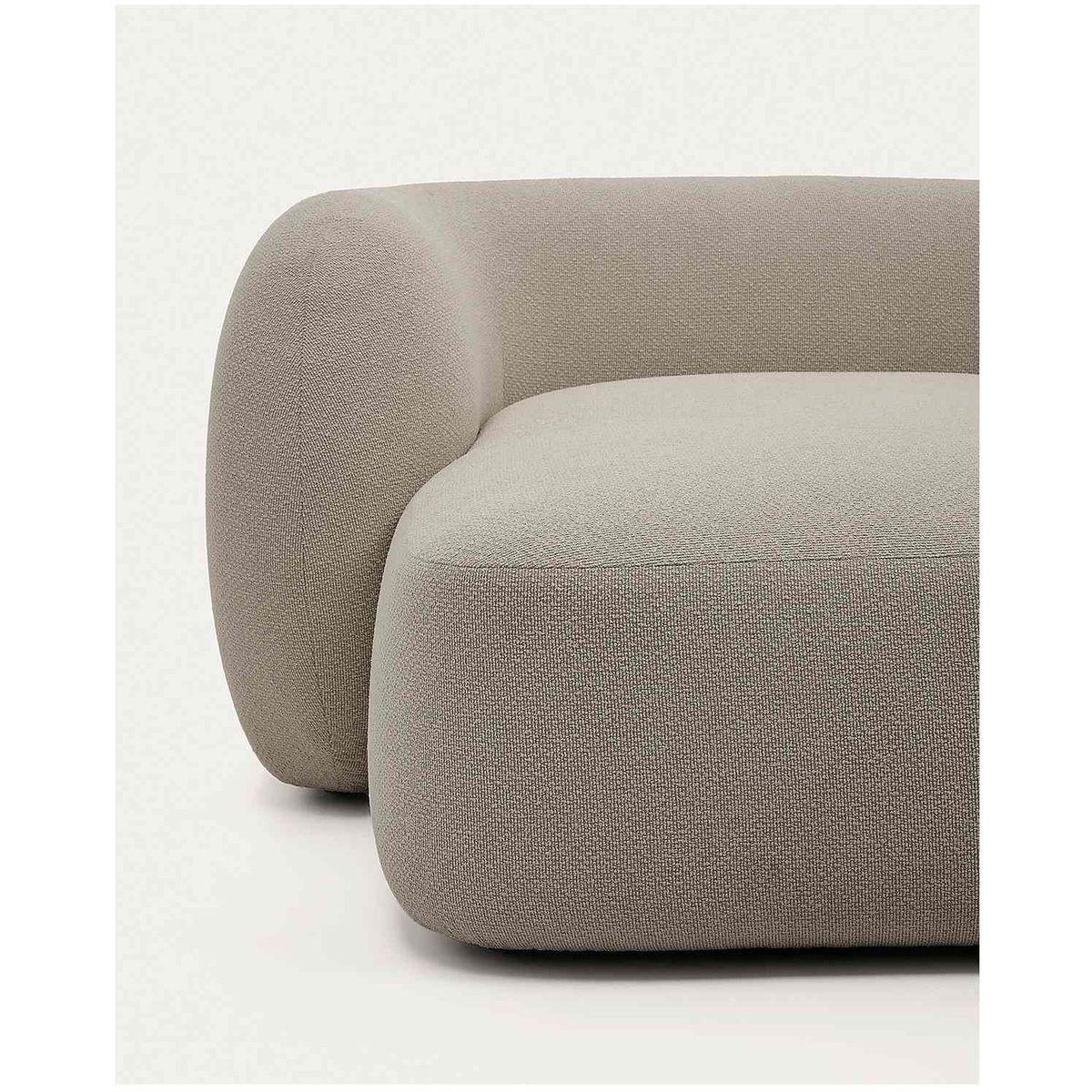 2-Sitzer-Modularsofa Martina mit Chenille und Chaiselongue rechts in Steinton 230 cm