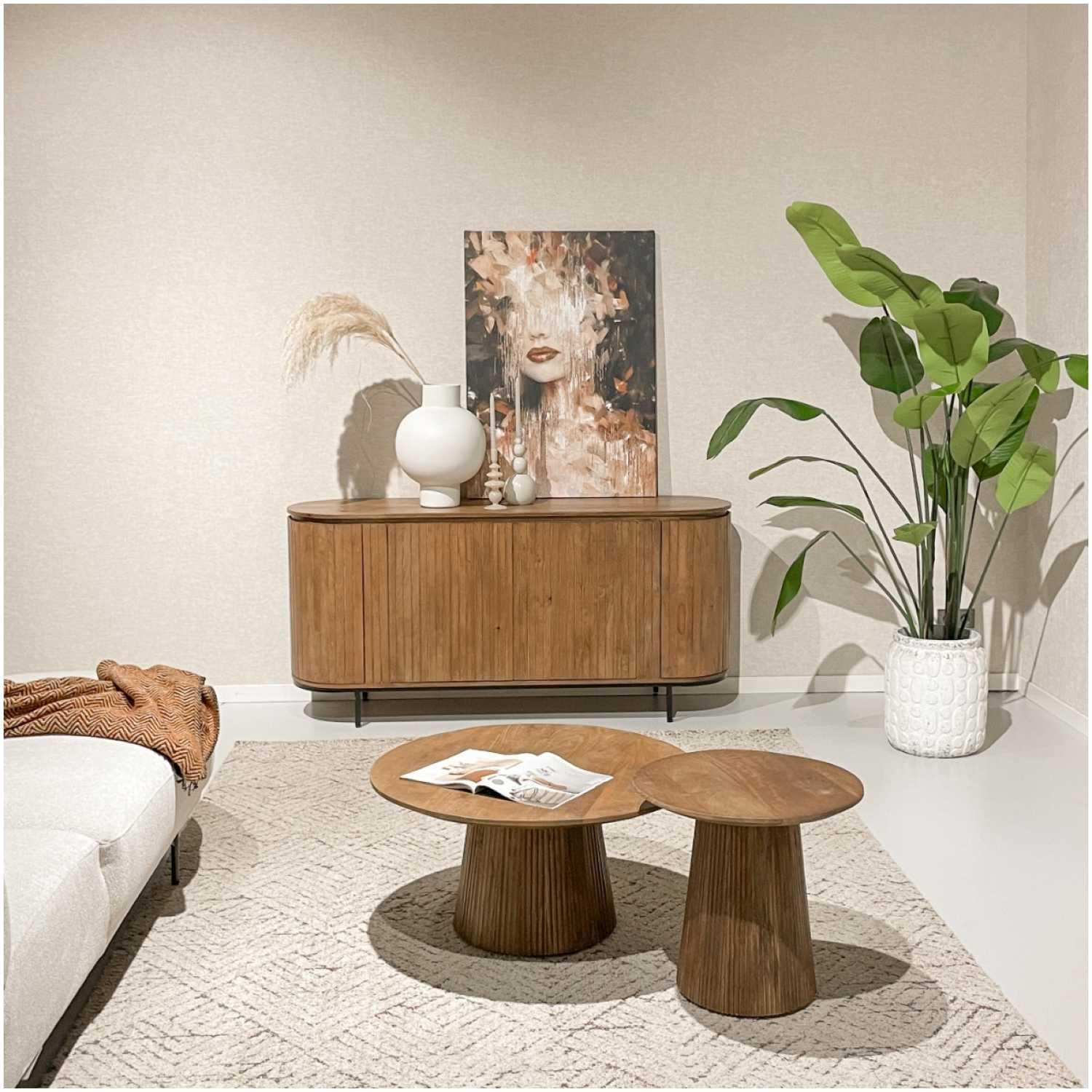 Sideboard abgerundet Aloy Mangoholz natur 170