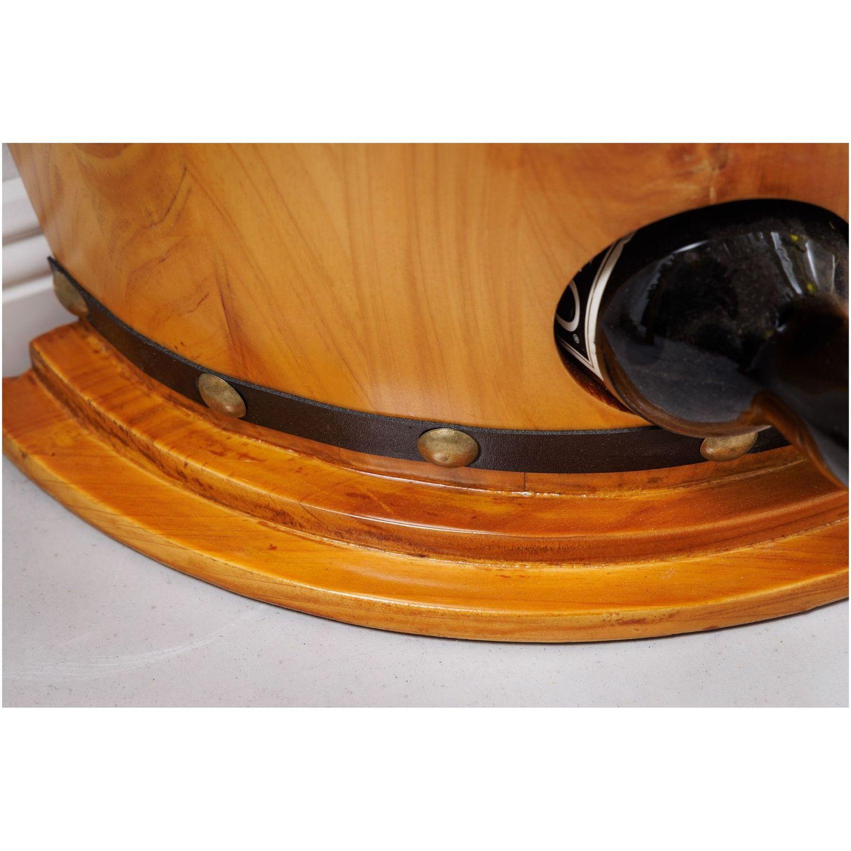 Weinregal Draft halbrund mit Ablage Pinienholz natur