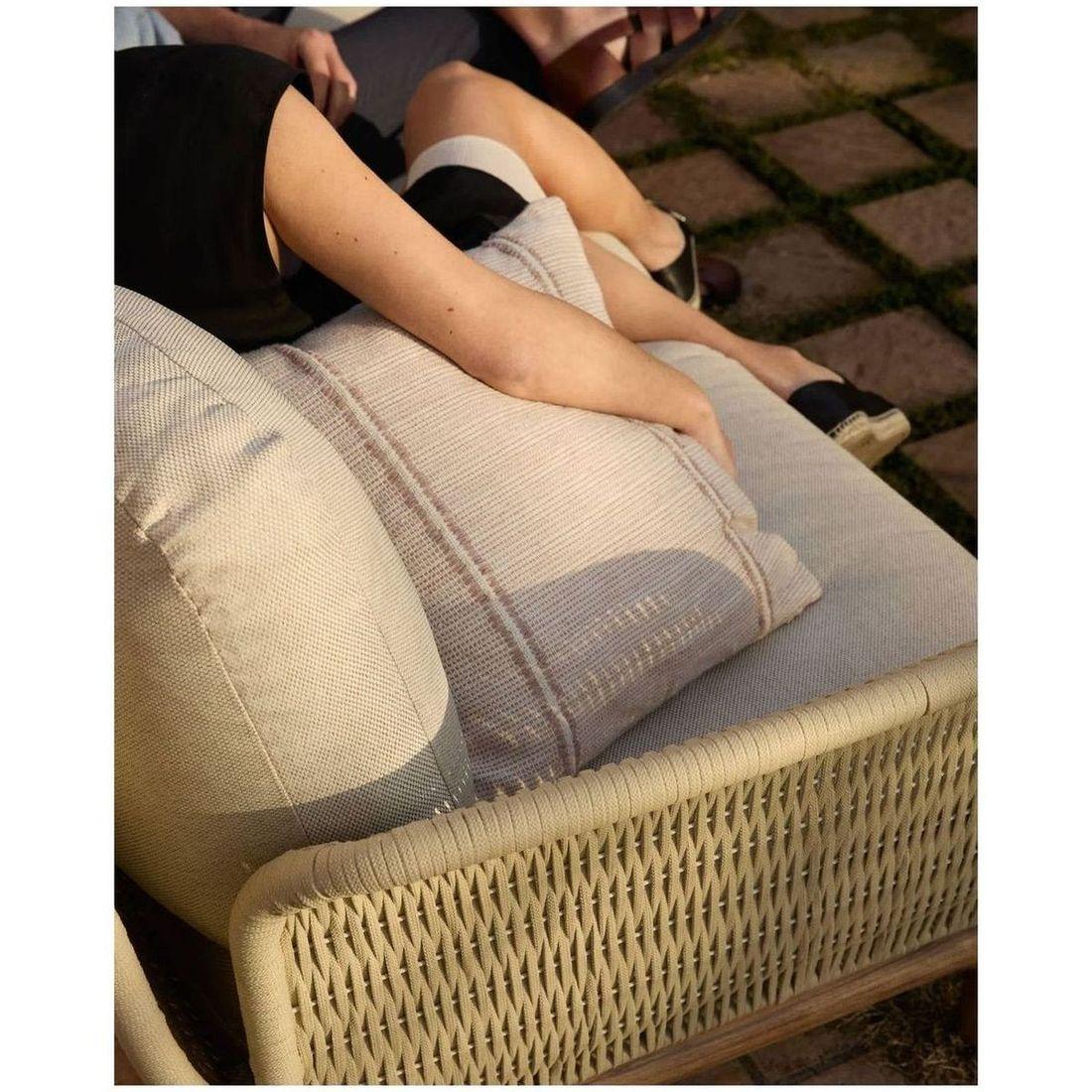 Gartensofa 3-Sitzer Alipa Akazienholz massiv Seil ecru 235