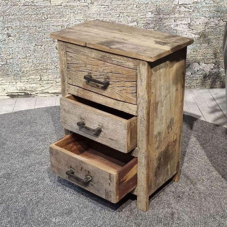 Hochkommode recyceltes Teakholz UNIKAT 47x67