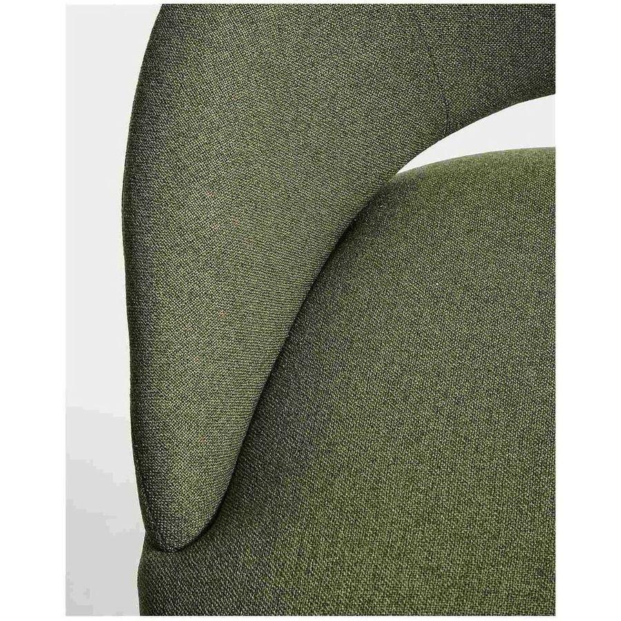 Barhocker Bonali mit grüner Chenille und grünen Metallbeinen FSC Mix Credit 65 cm