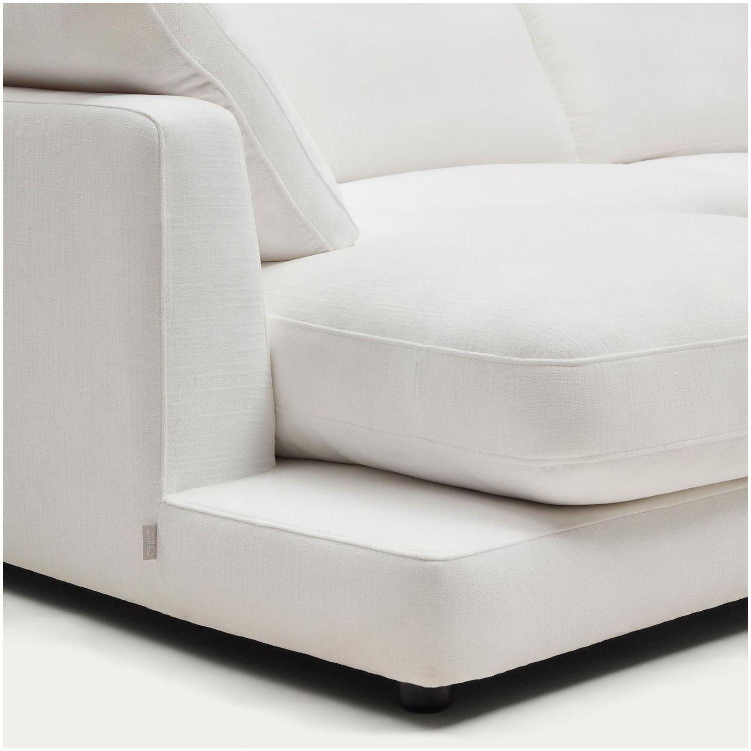 Sofa mit 2 Longchair Liegewiese Gala Stoff weiss 210x193
