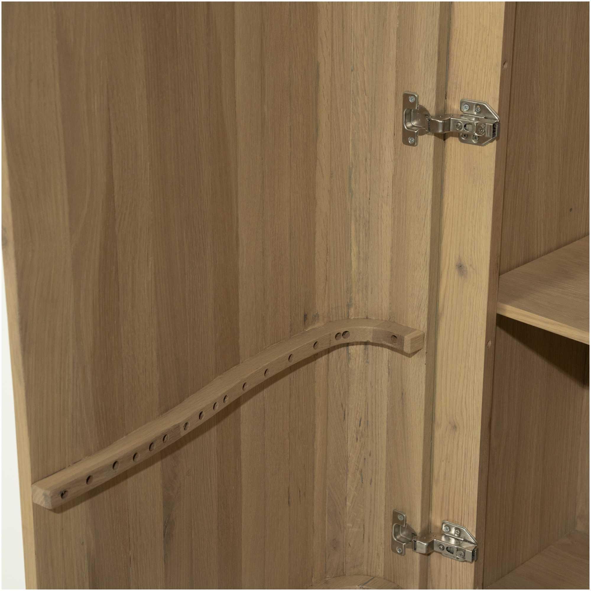 Holzschrank abgerundet Jaromir Eichenholz natur 120x210