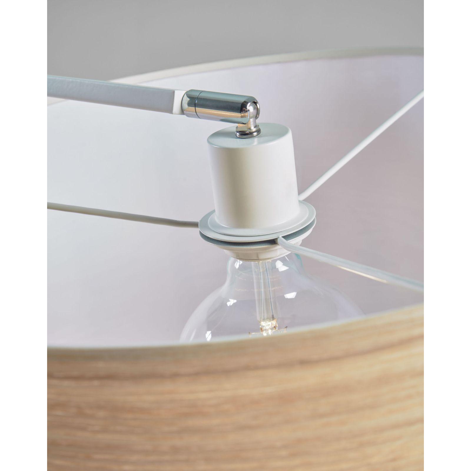 Stehlampe Bogenleuchte Juhe Eschenholzfurnier Marmor weiss