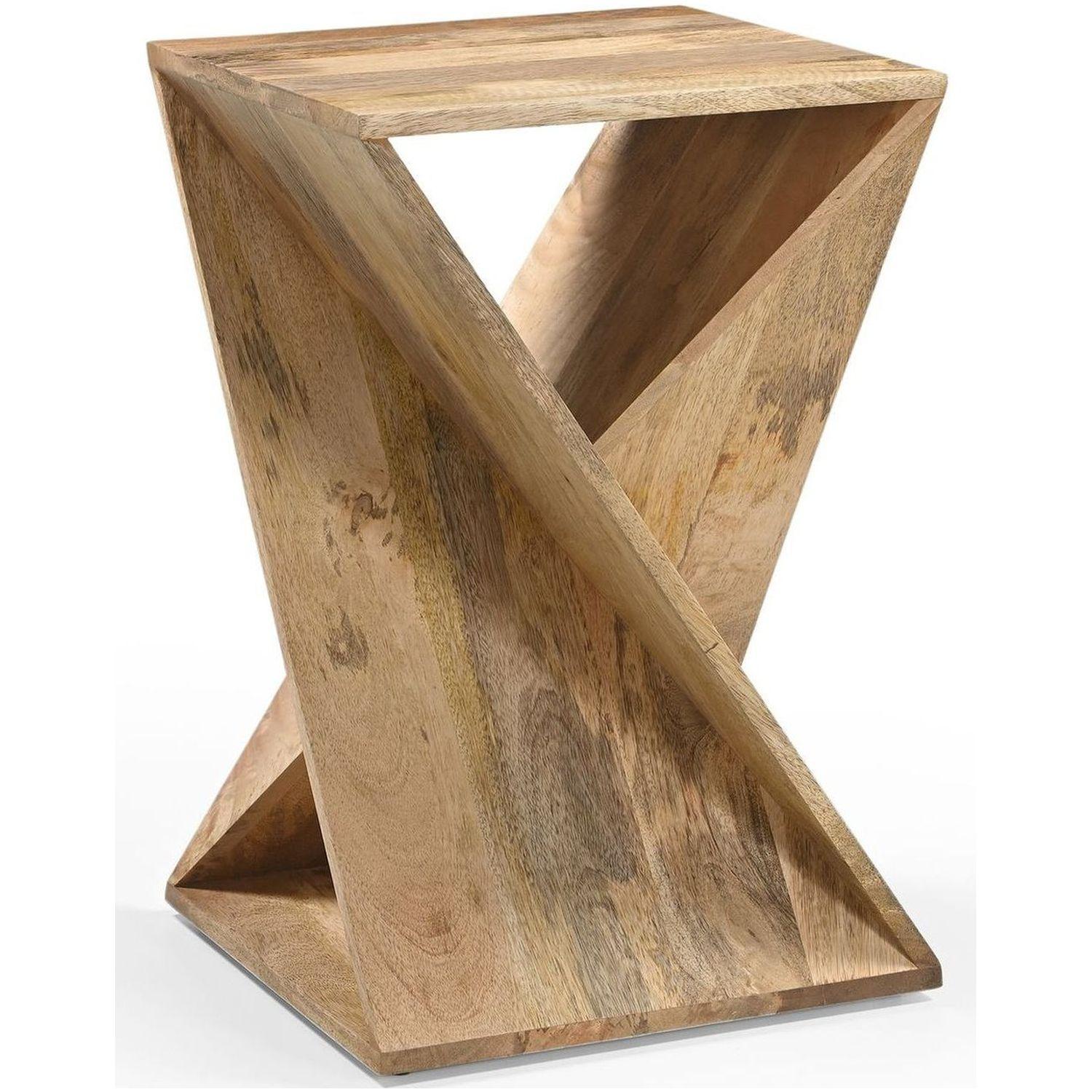 Beistelltisch X Vintage Mangoholz natur 40x40