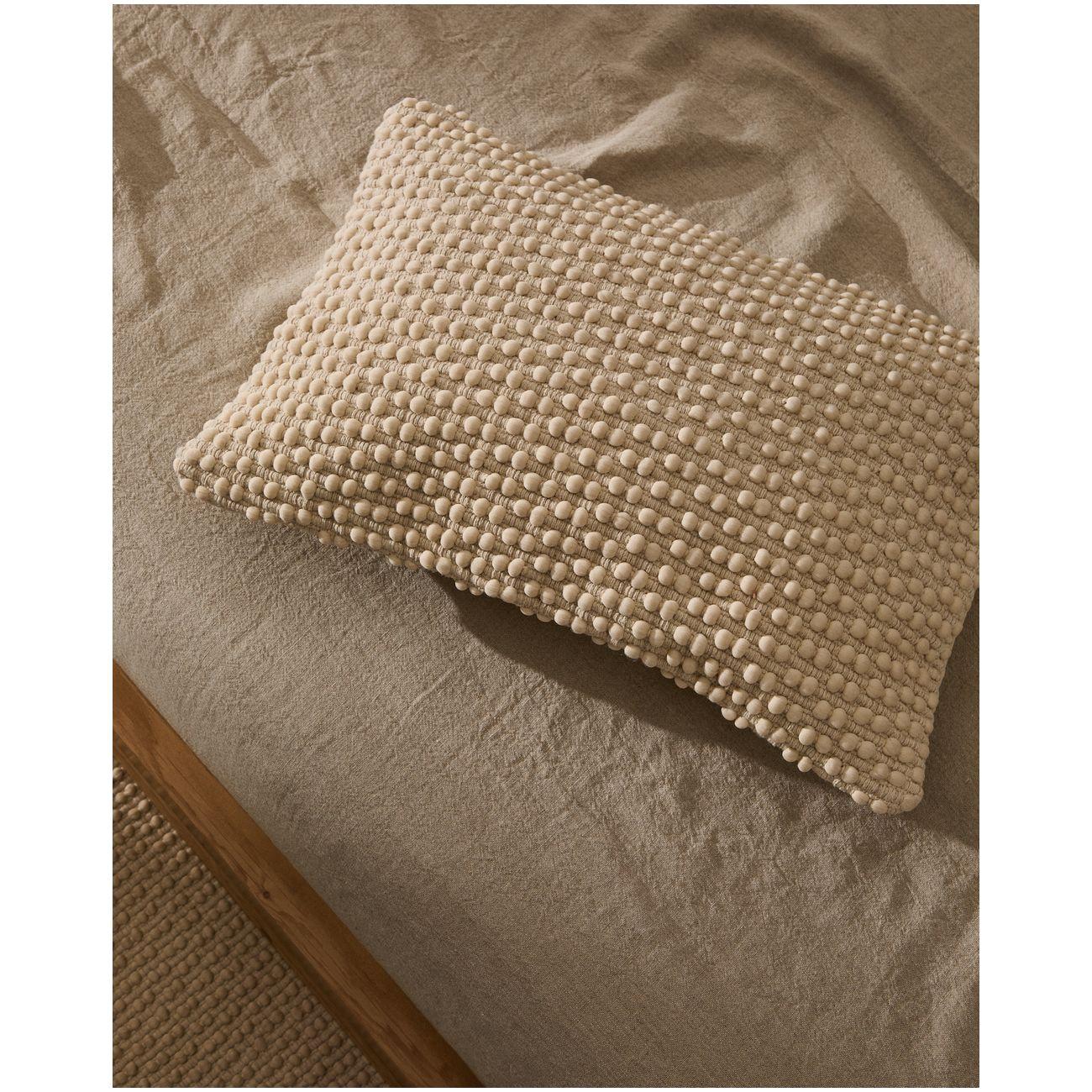 Kissenhülle Mascarell aus weisser Baumwolle und Polyester 40x60