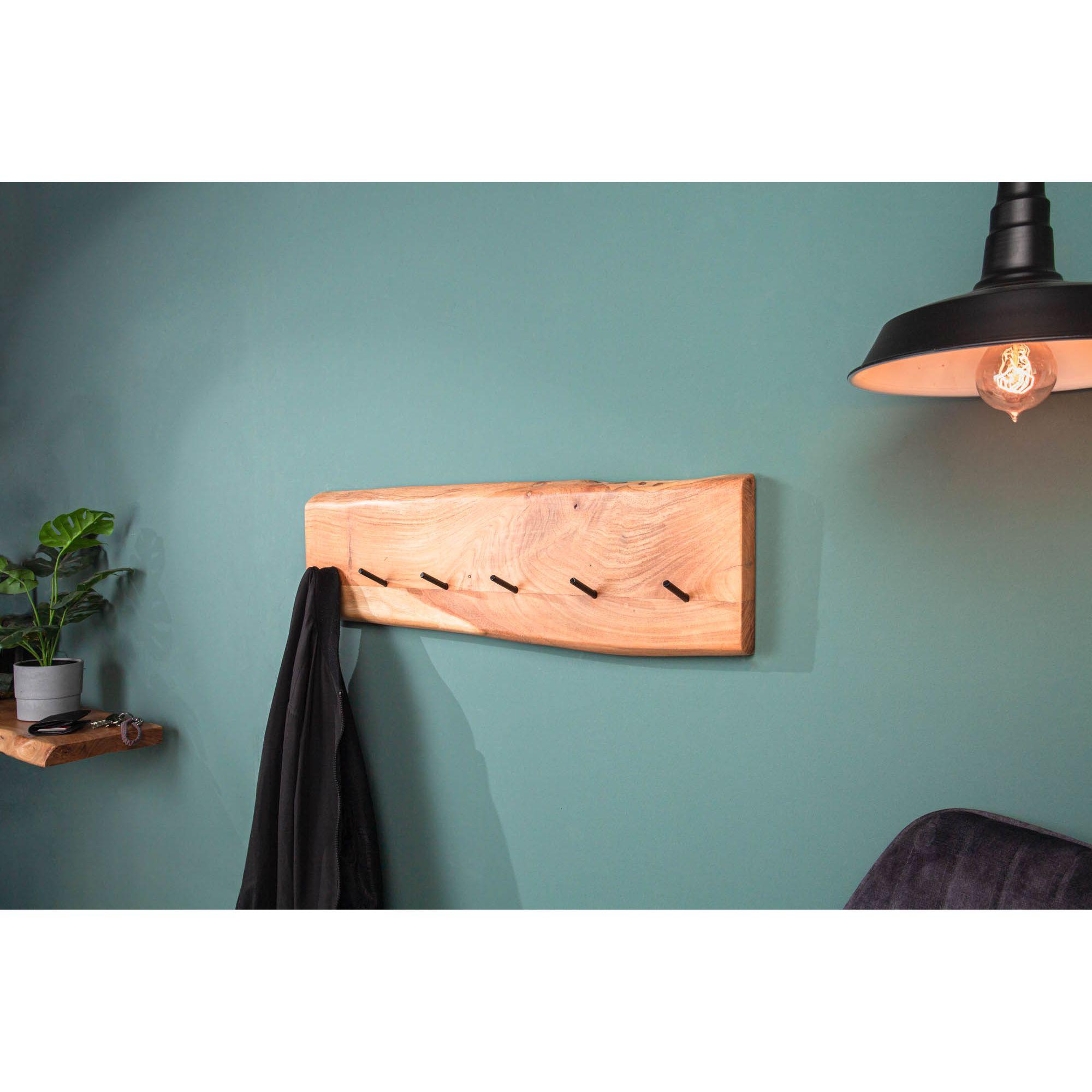 Wandgarderobe Eclipse 80cm Akazie Baumkante