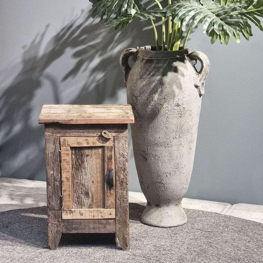 Beistellkommode recyceltes Teakholz UNIKAT I