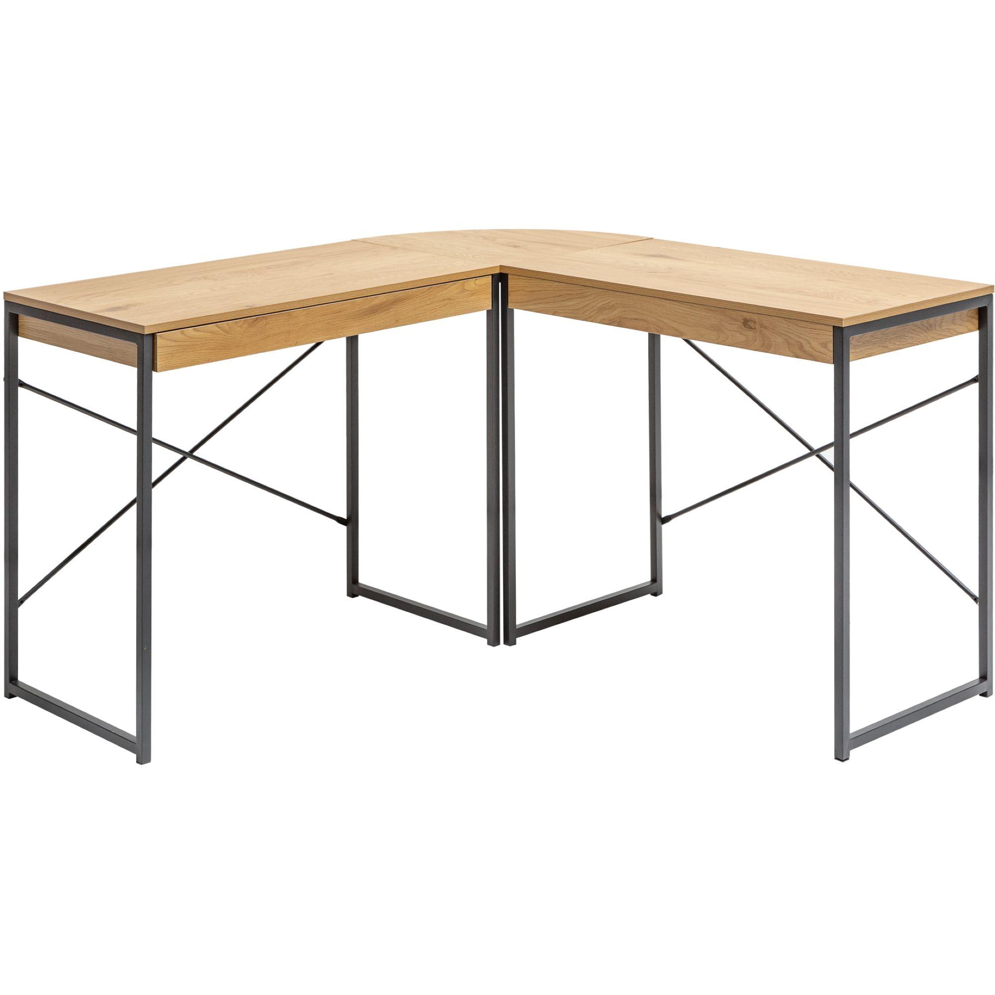 Eck-Schreibtisch Basic Eiche-Optik