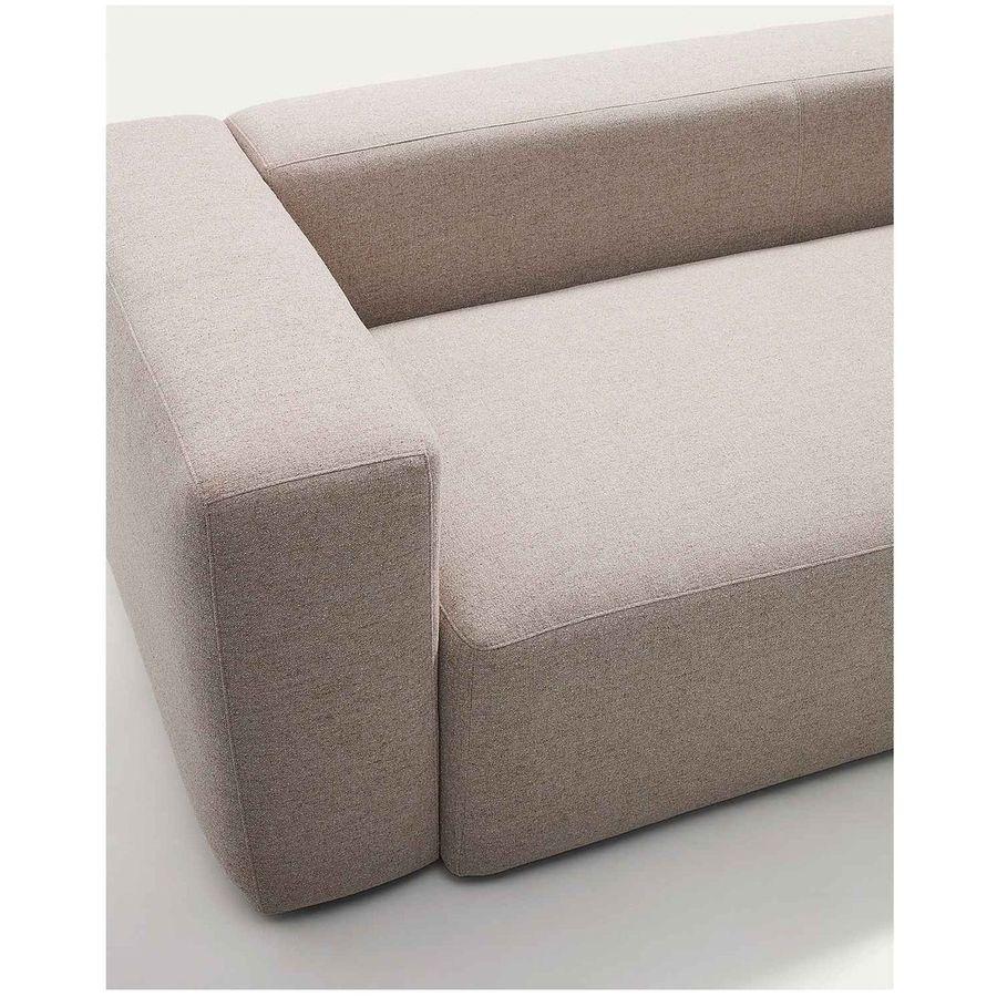 2-Sitzer-Sofa Blok in beiger Chenille 210 cm FSC Mix Credit
