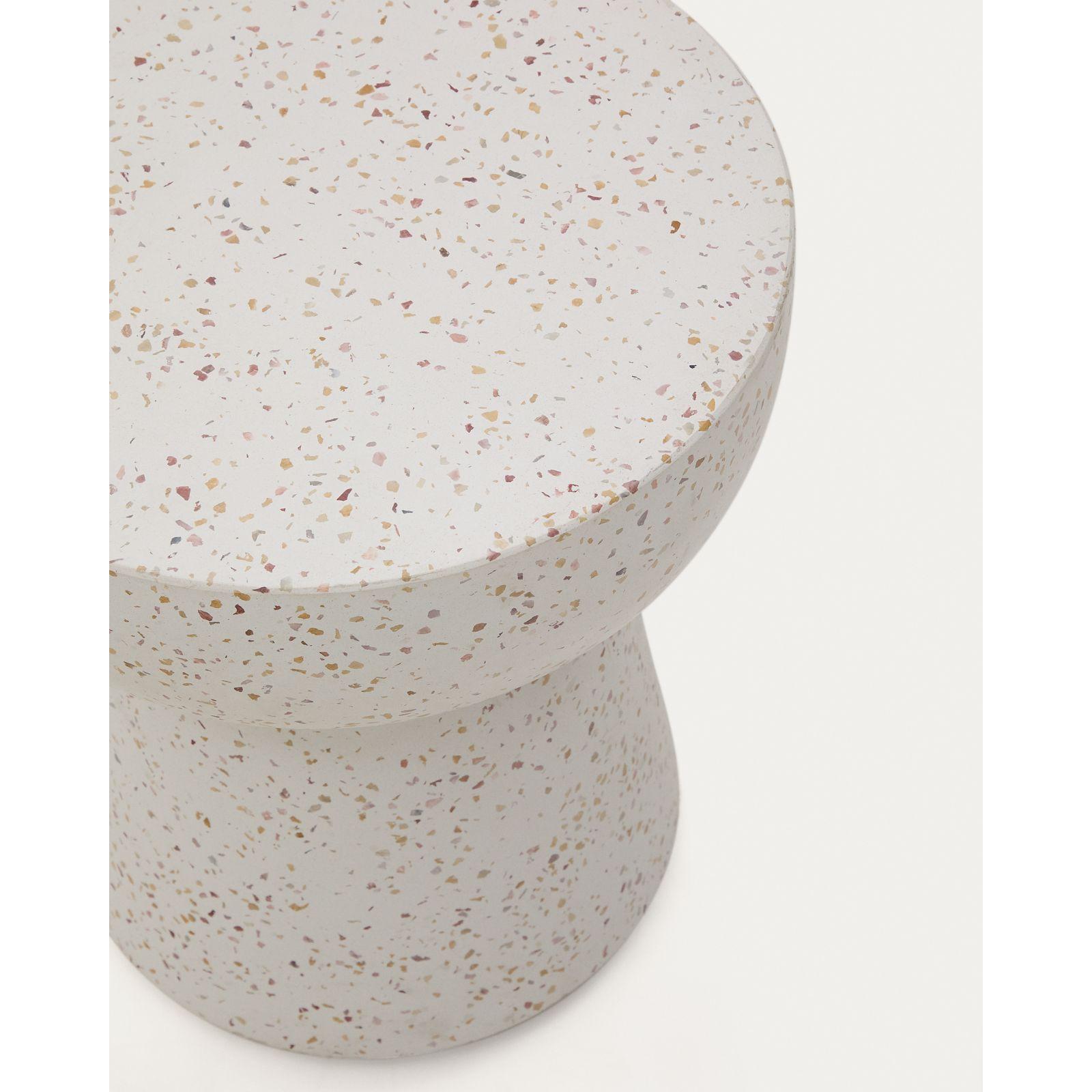 Beistelltisch Pada Terrazzo weiss mix 40x40
