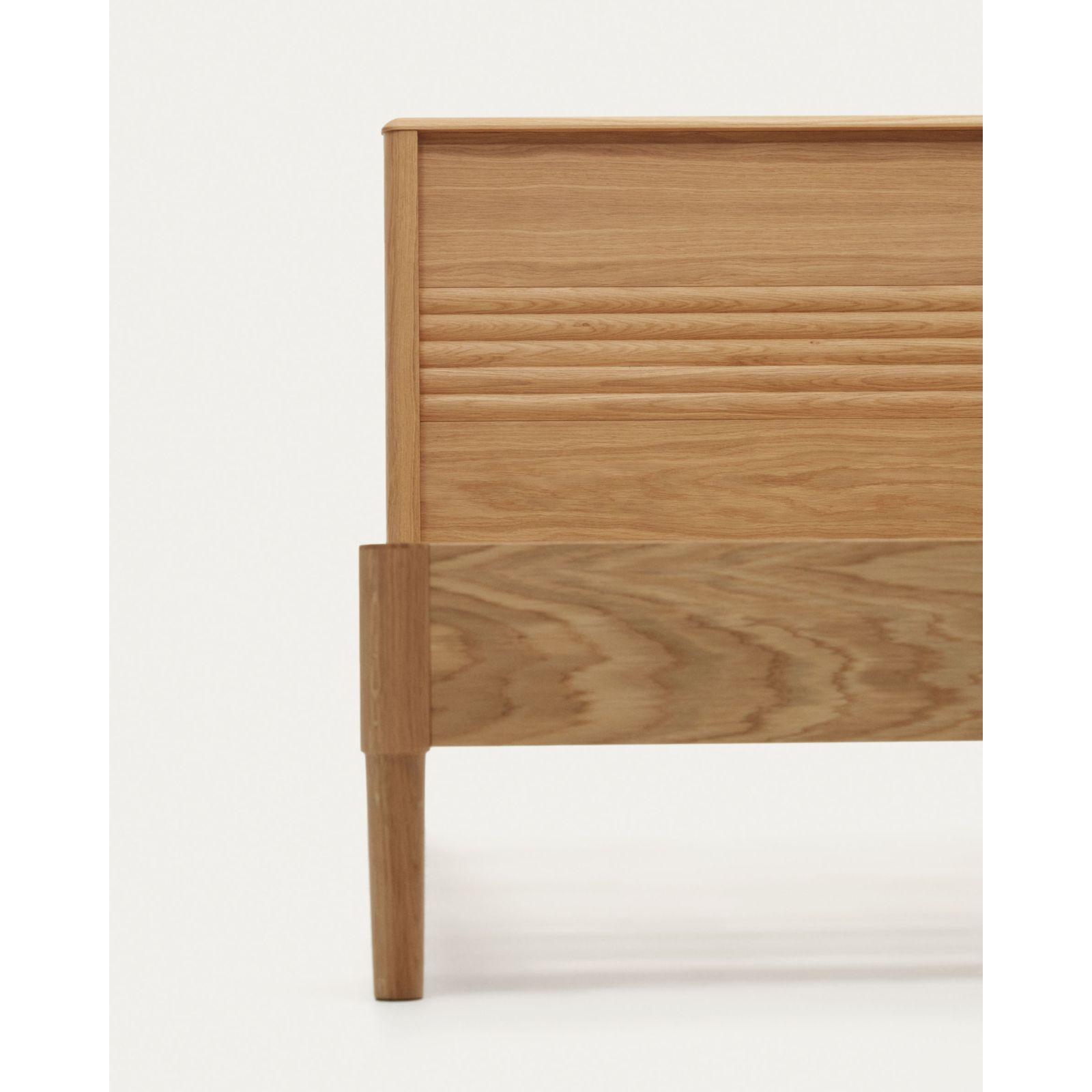 Holzbett Lenon Eichenholz natur - Grösse: 90x200