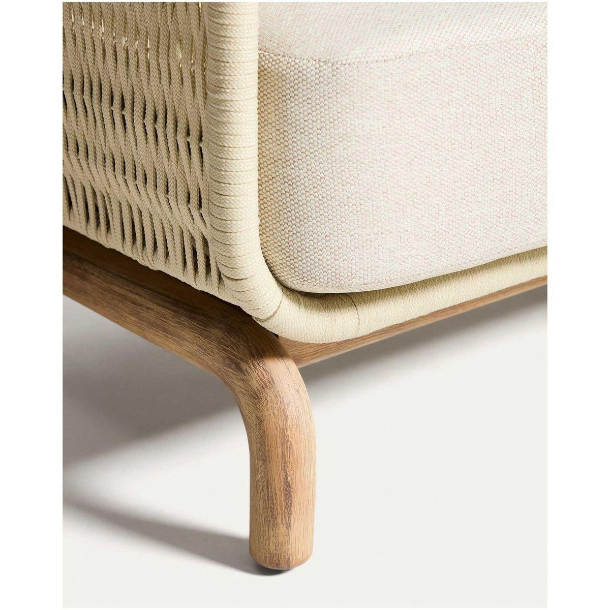 Gartensofa 3-Sitzer Alipa Akazienholz massiv Seil ecru 235