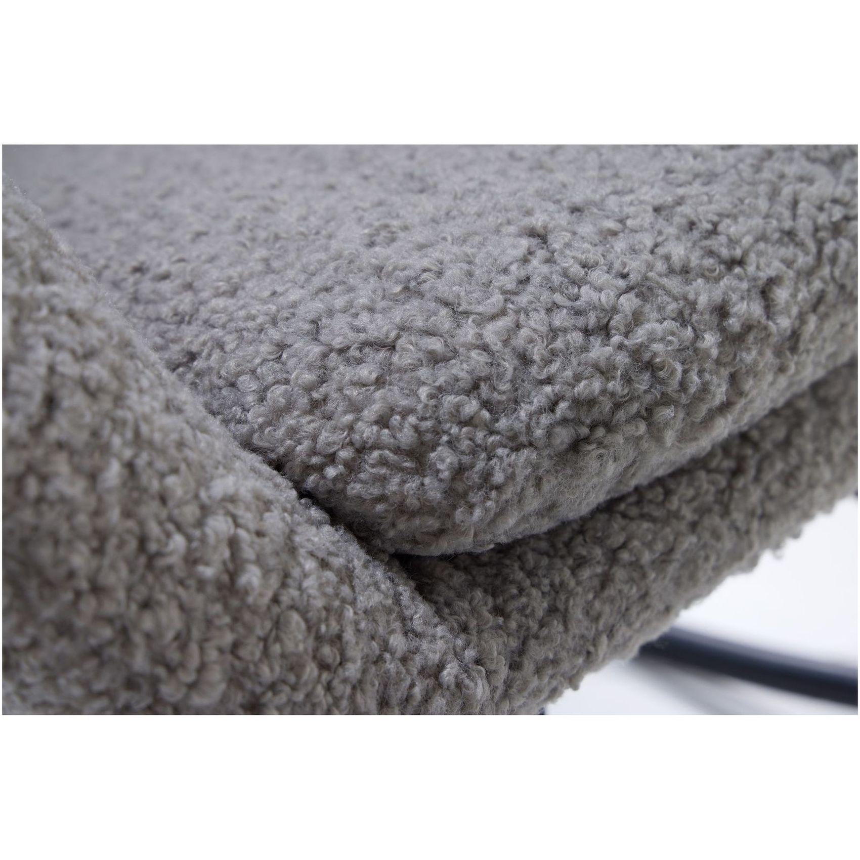 Schaukelstuhl Schaukelsessel Norway Swing Bouclé Stoff grau